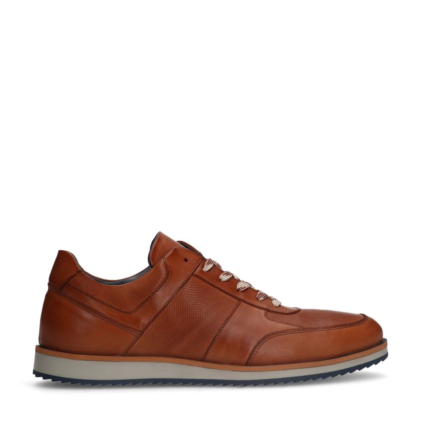 Cognacfarbene Ledersneaker