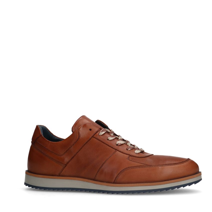 Cognacfarbene Ledersneaker