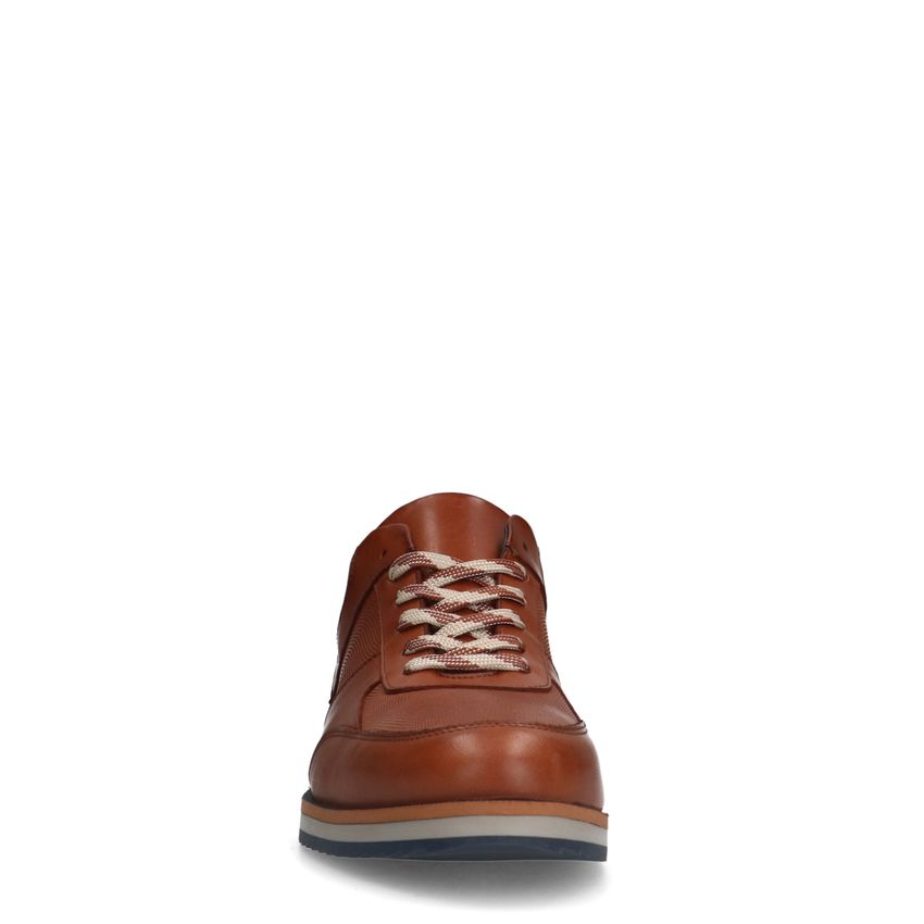 Cognac leren sneakers