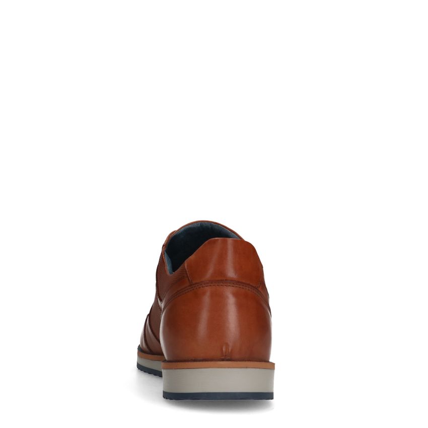 Cognac leren sneakers