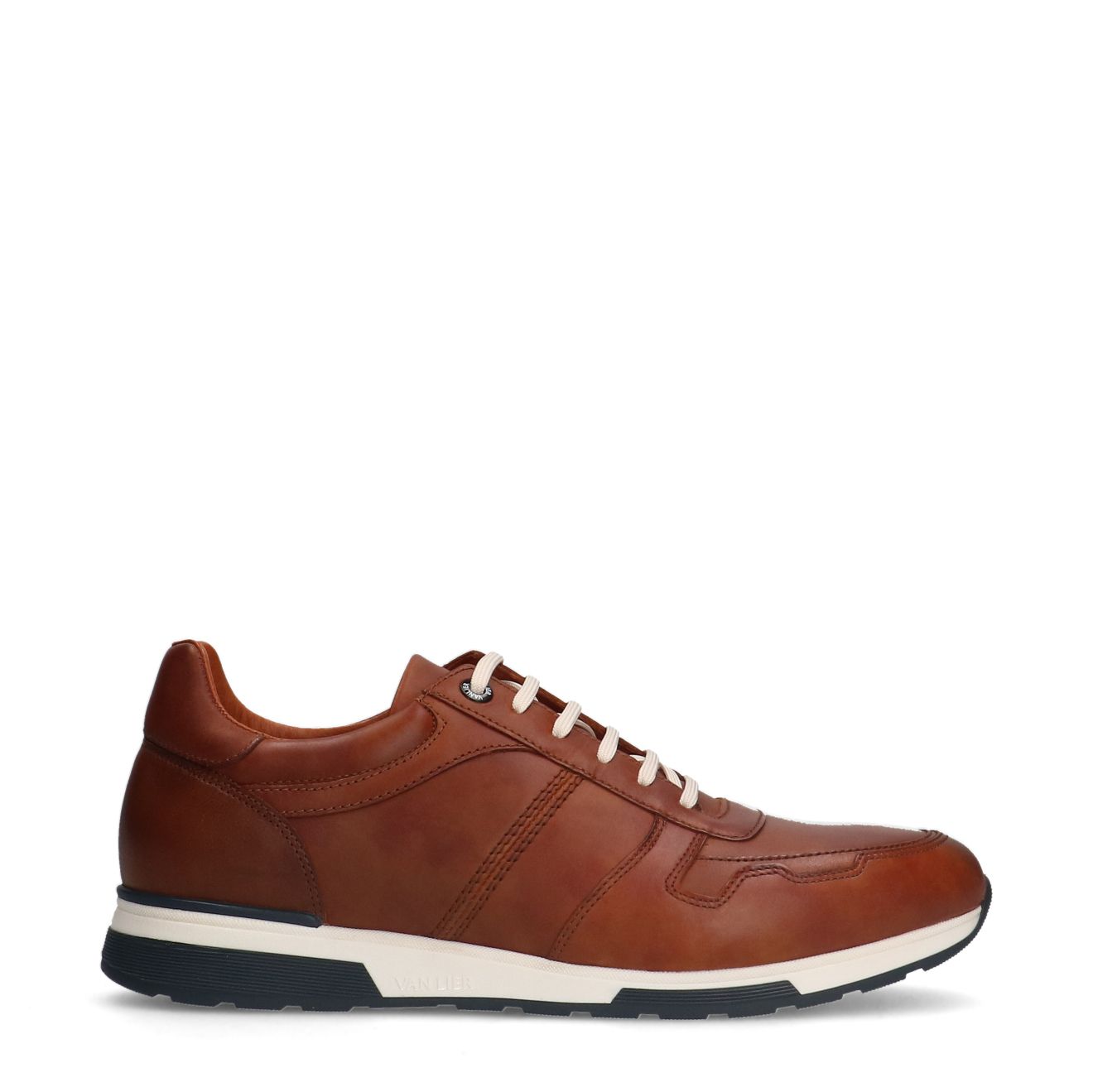 Cognac Positano leren sneakers