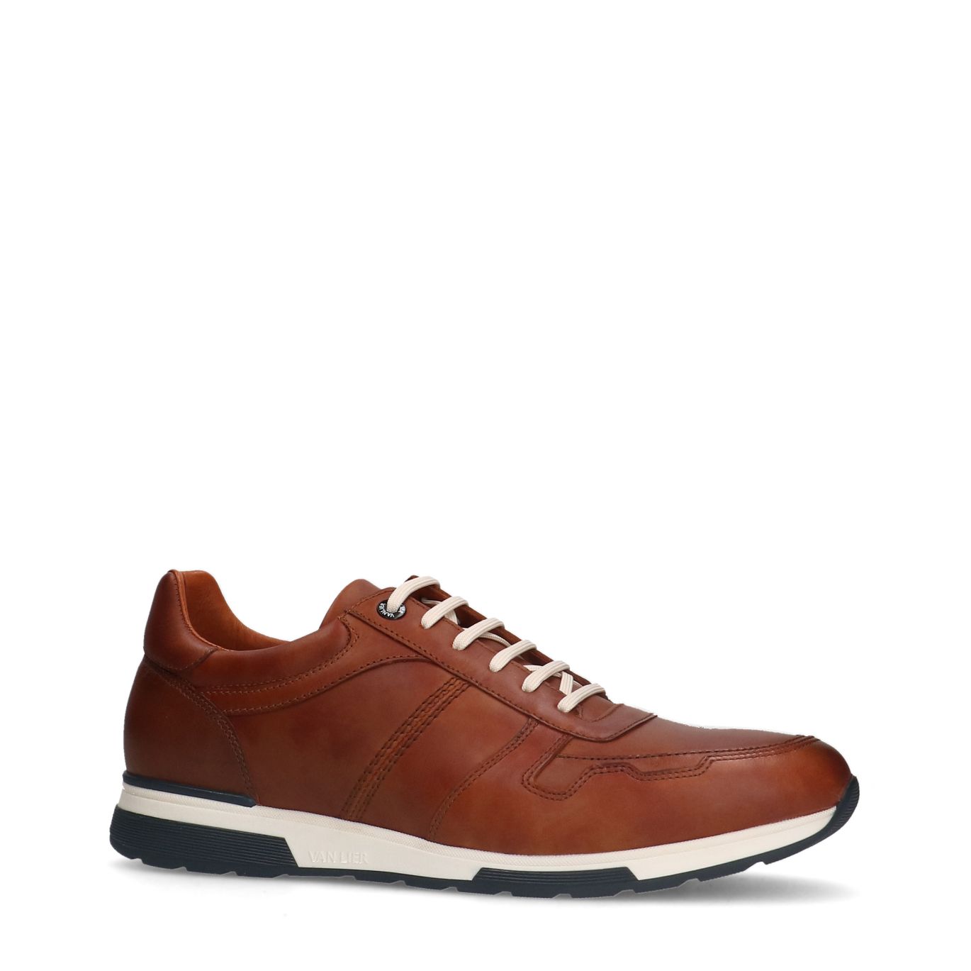 Cognac Positano leren sneakers