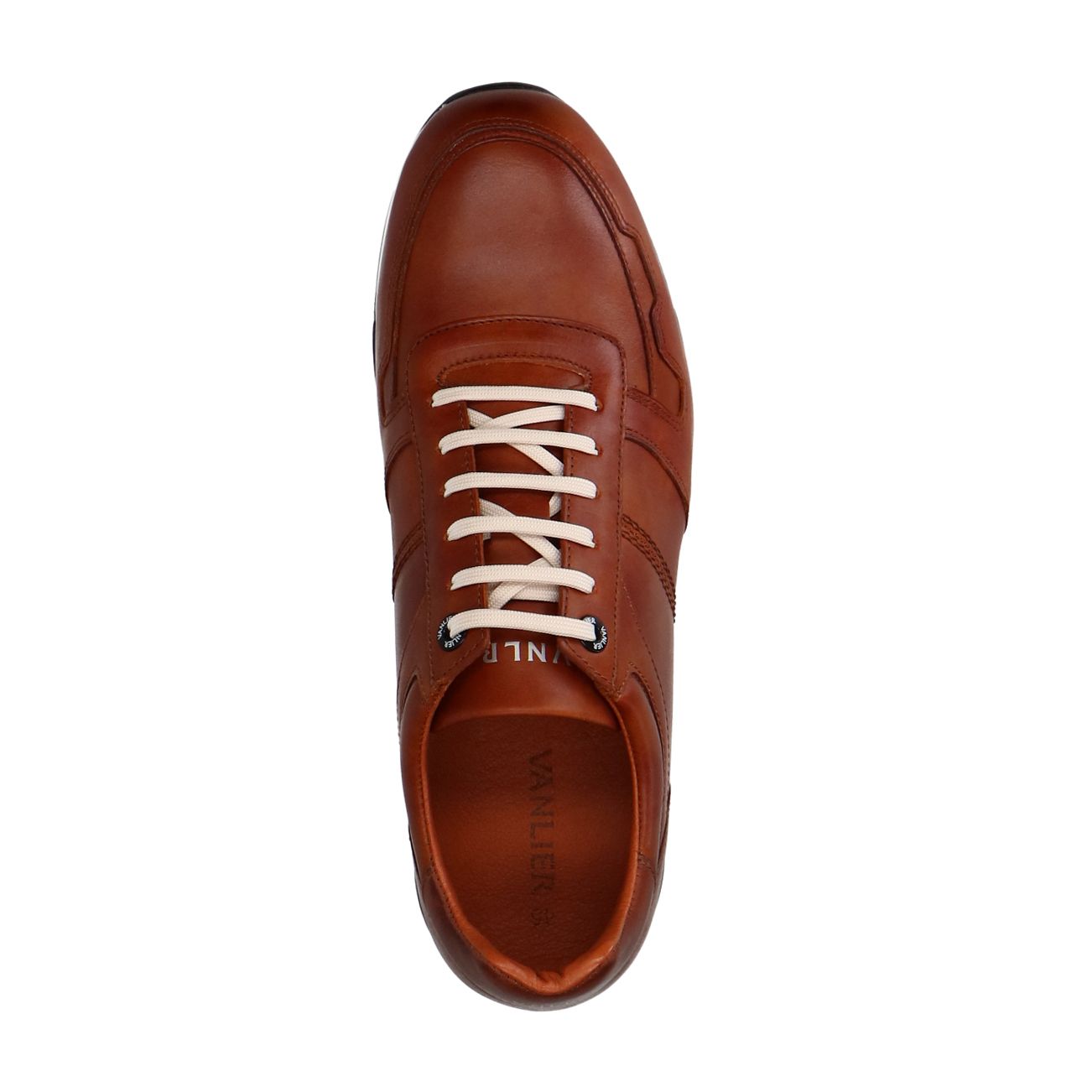 Cognac Positano leren sneakers