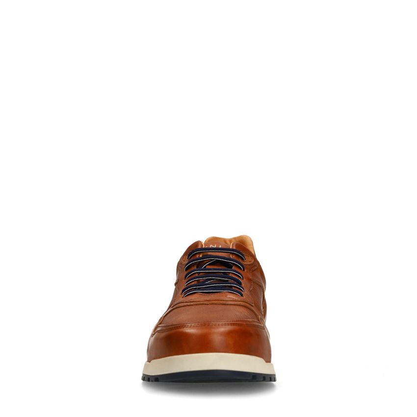 Cognac leren sneakers