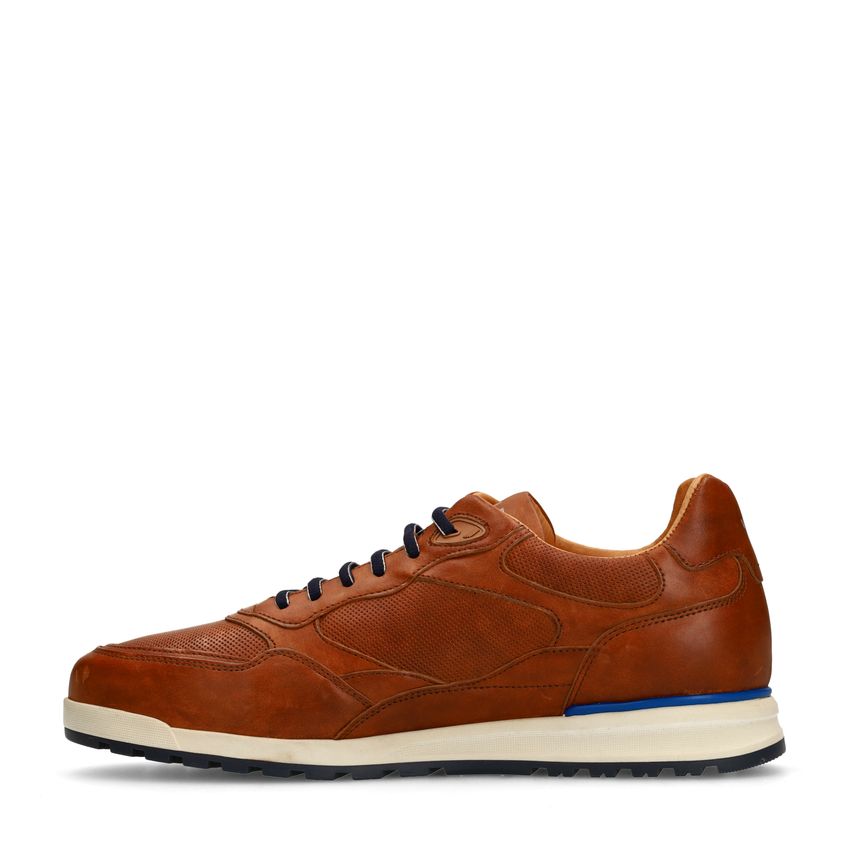 Cognac leren sneakers