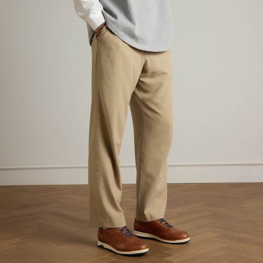 Cognacfarbene Ledersneaker