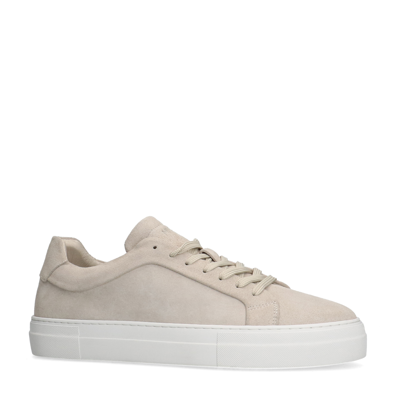 Beigefarbene Veloursleder-Sneaker | Basic Essentials | Manfield 