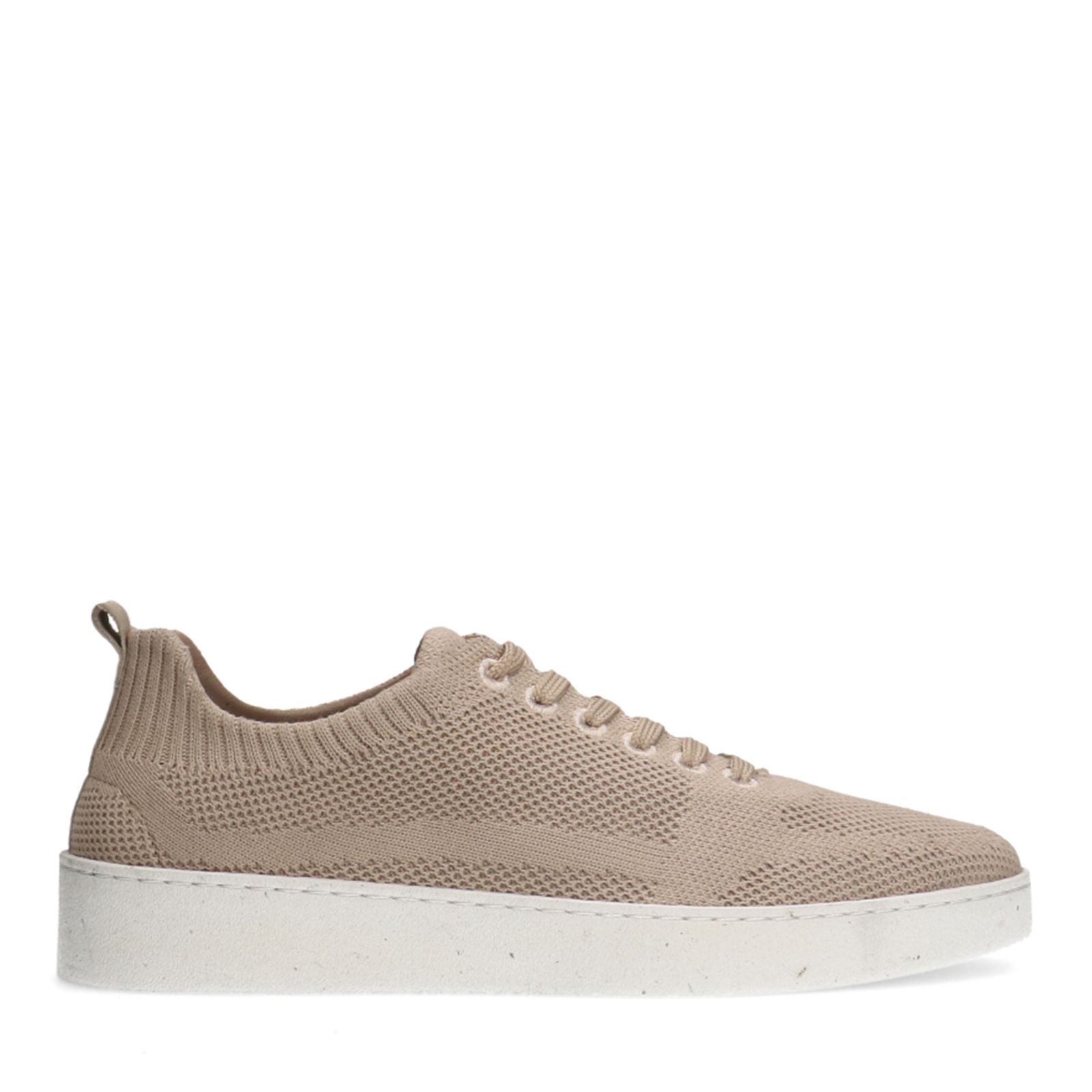 Beigefarbene Sneaker aus Knit Fabric