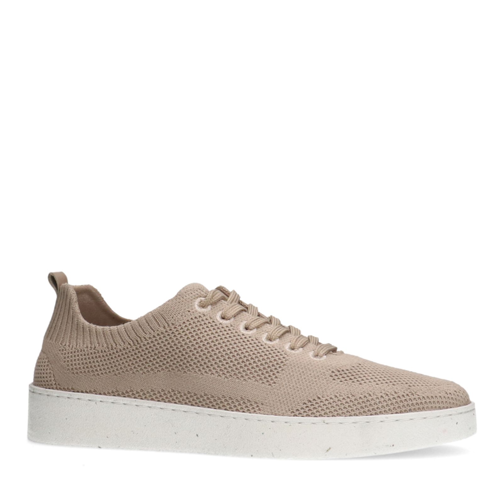 Beigefarbene Sneaker aus Knit Fabric