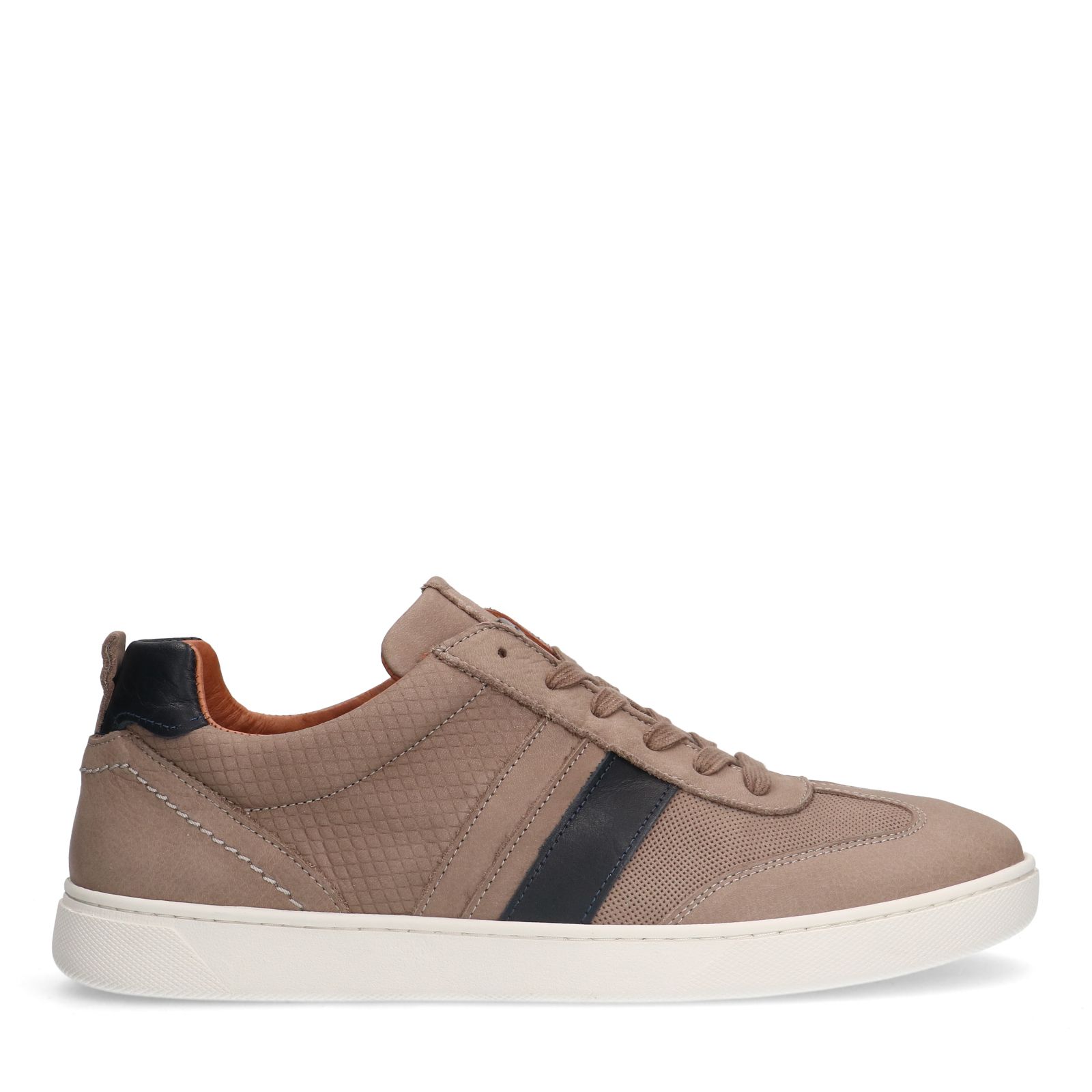 Beigefarbene Nubuk-Sneaker