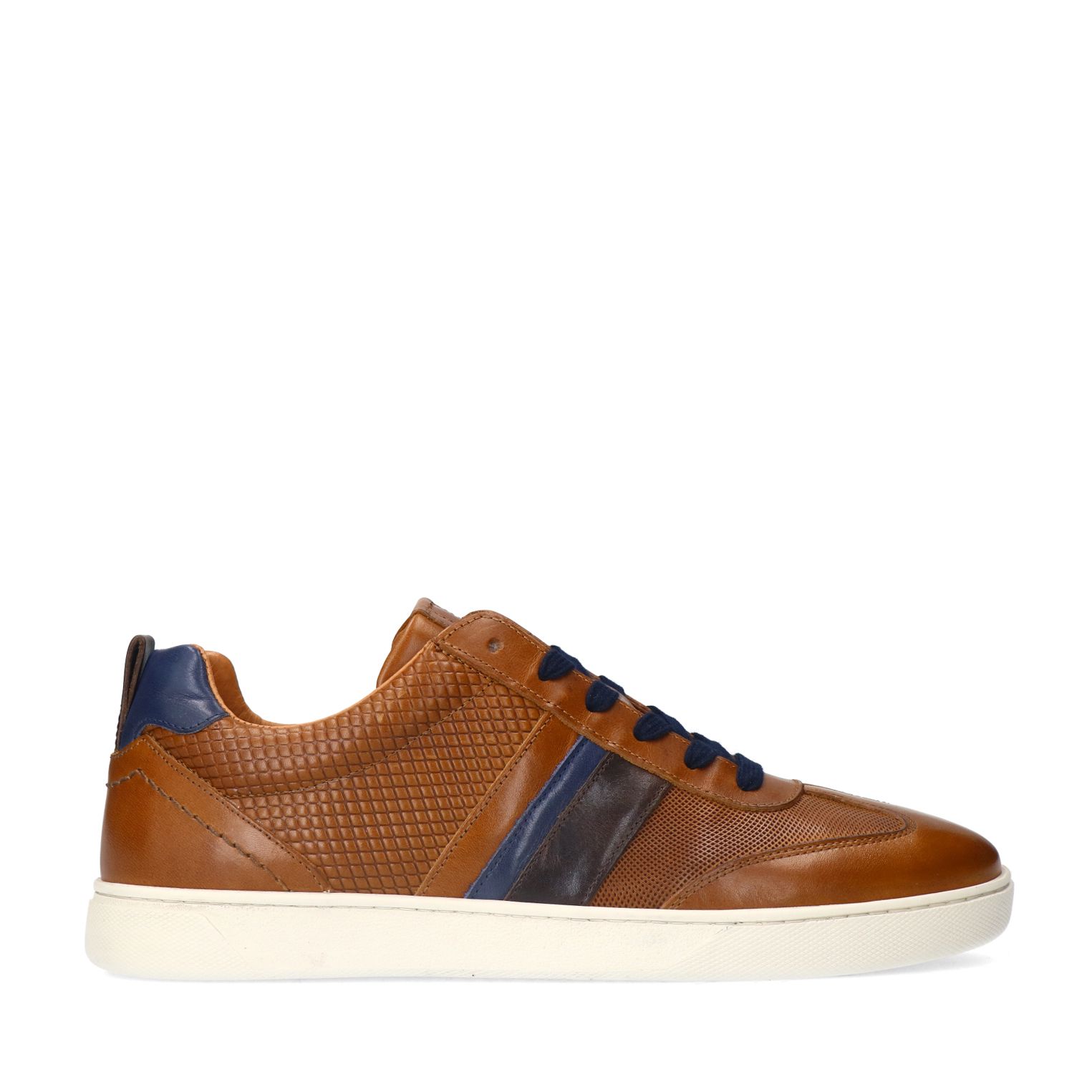 Cognac leren sneakers