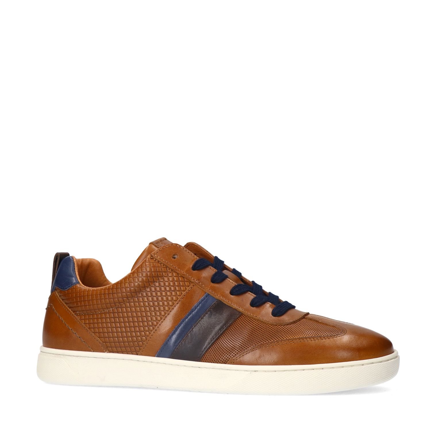Cognac leren sneakers