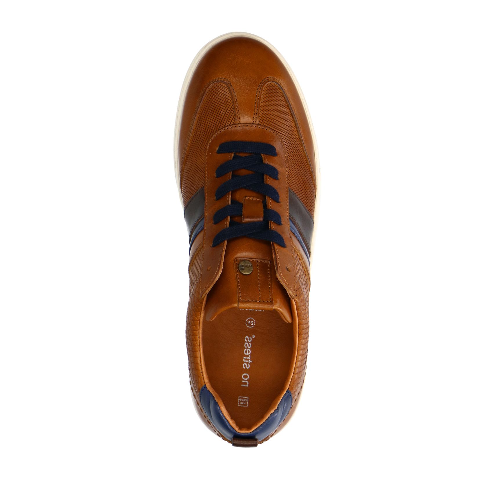 Cognacfarbene Ledersneaker