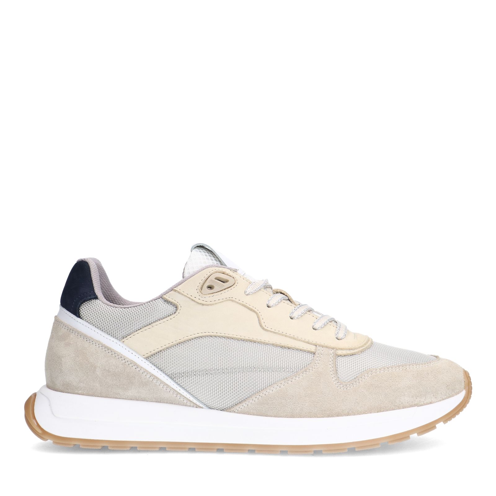 Beigefarbene Ledersneaker
