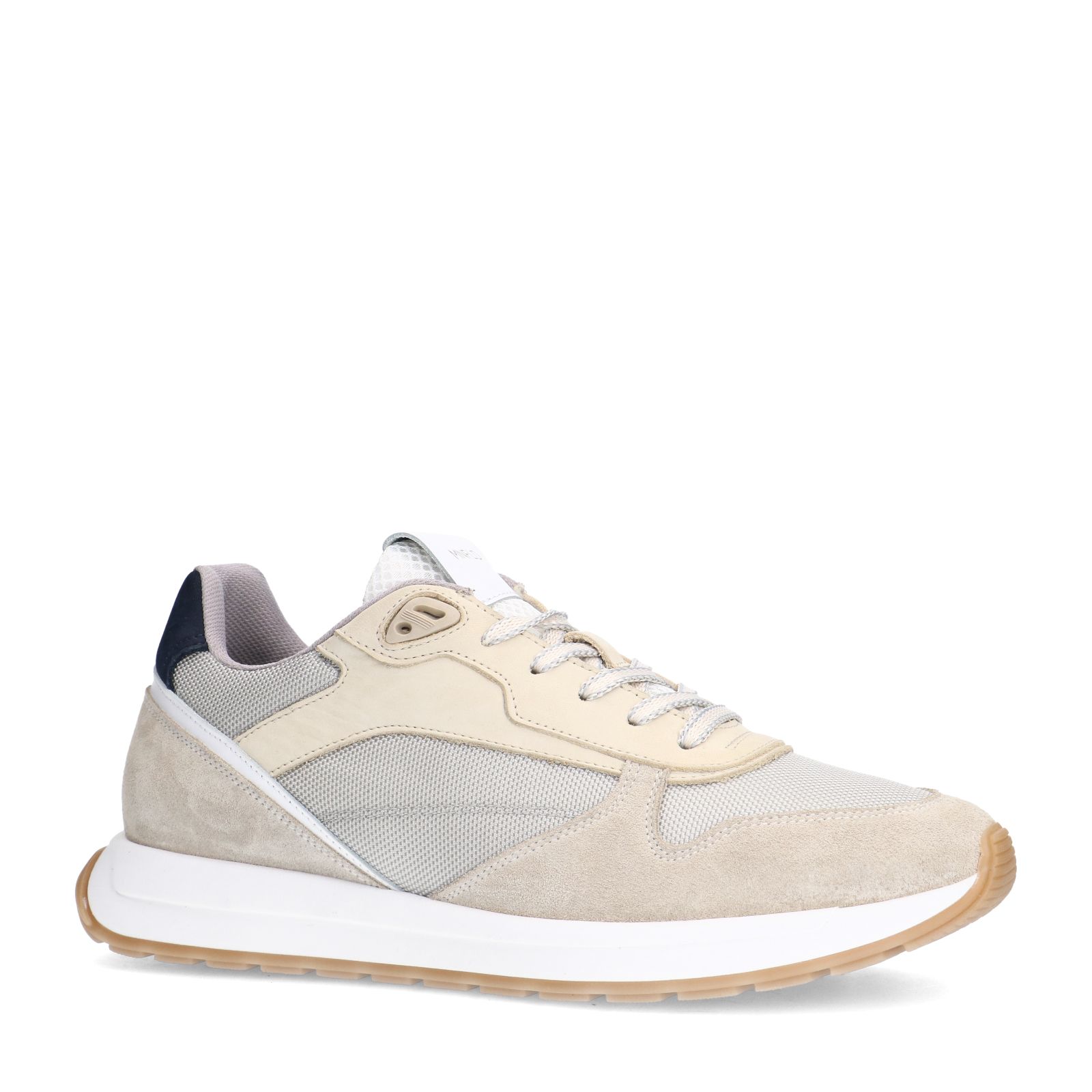 Beigefarbene Ledersneaker