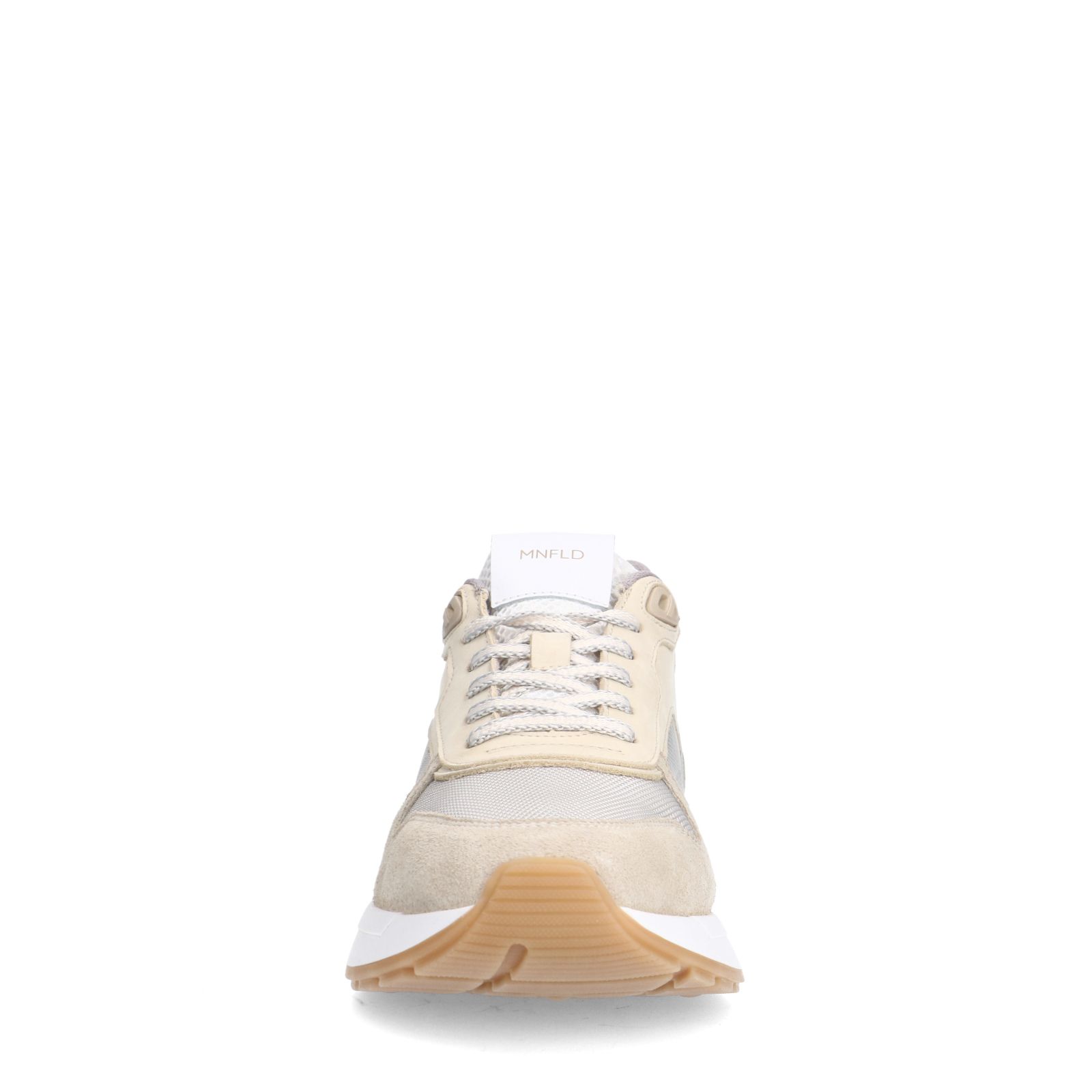 Beigefarbene Ledersneaker