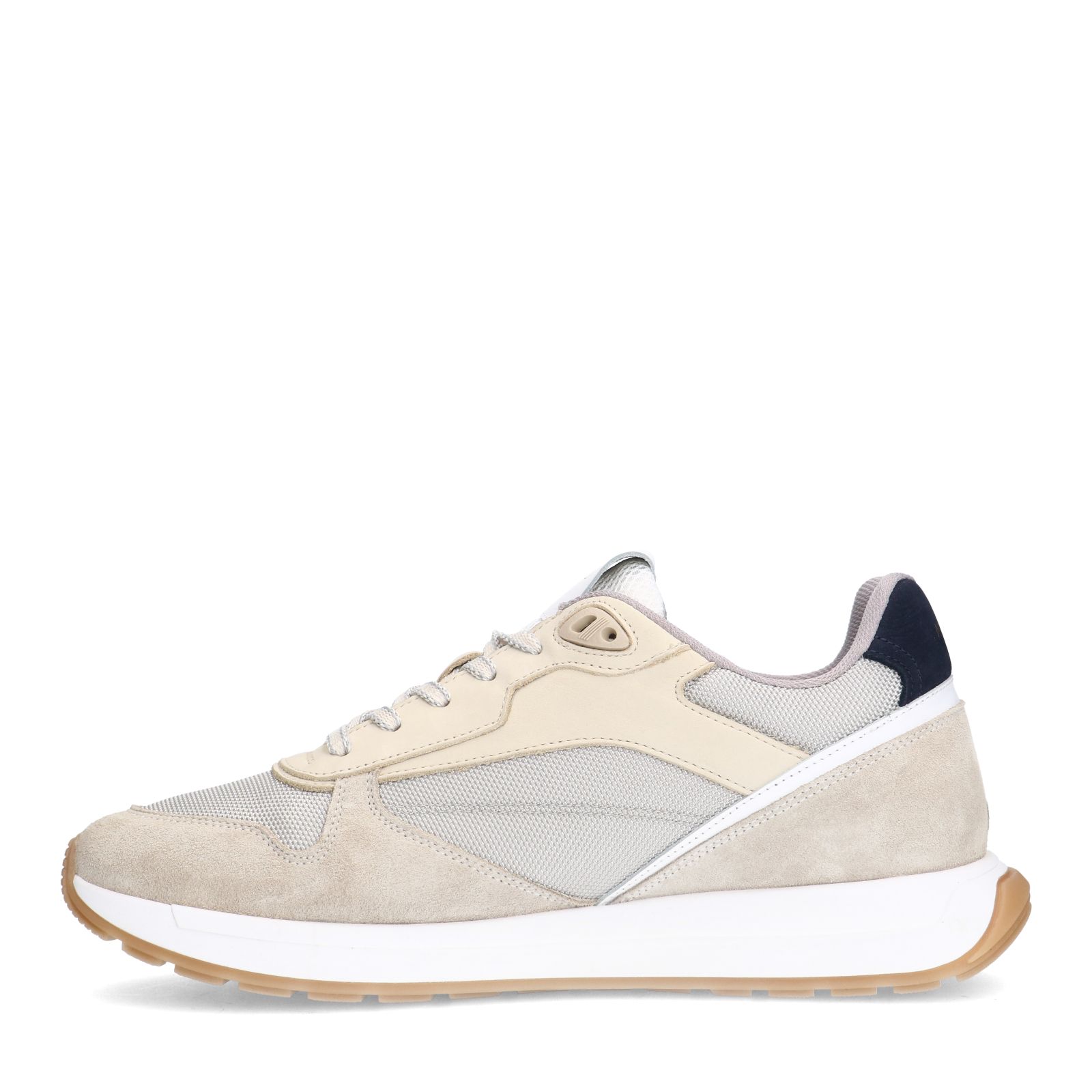 Beigefarbene Ledersneaker