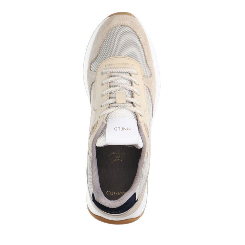 Beige leren sneakers