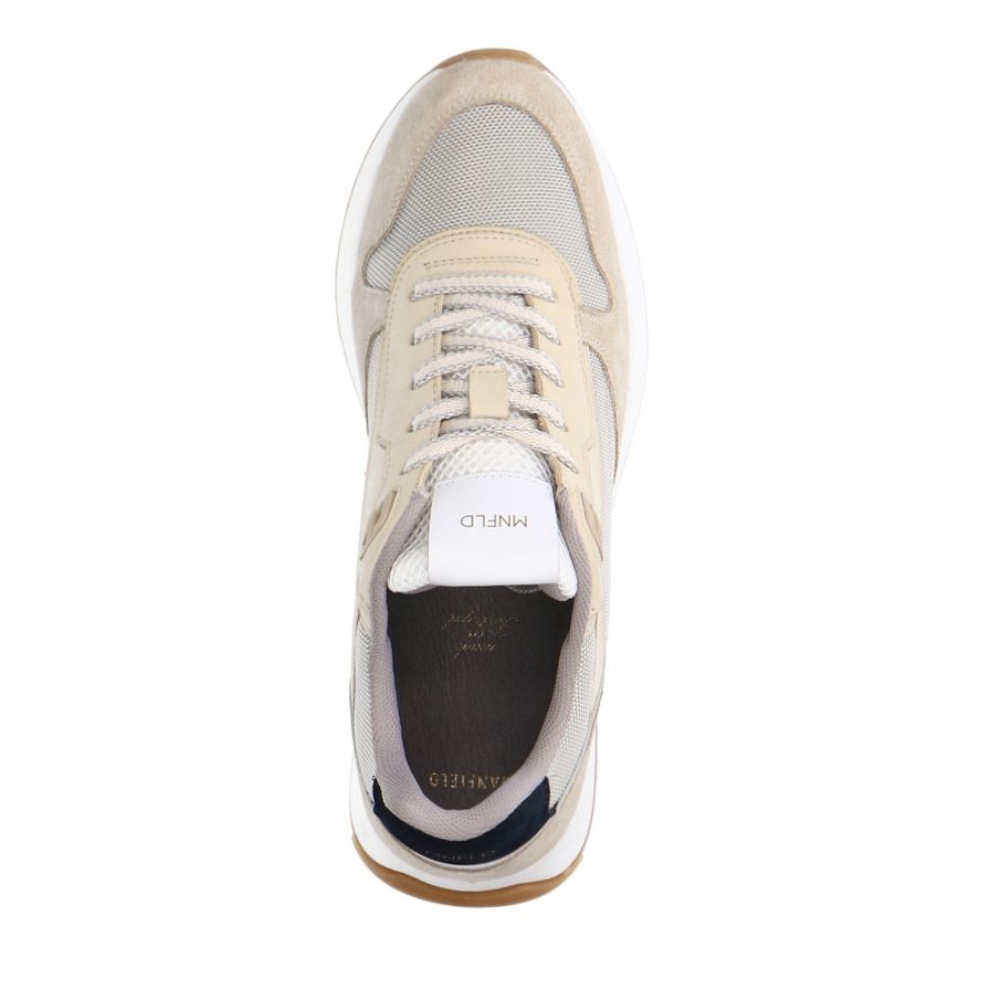 Beigefarbene Ledersneaker