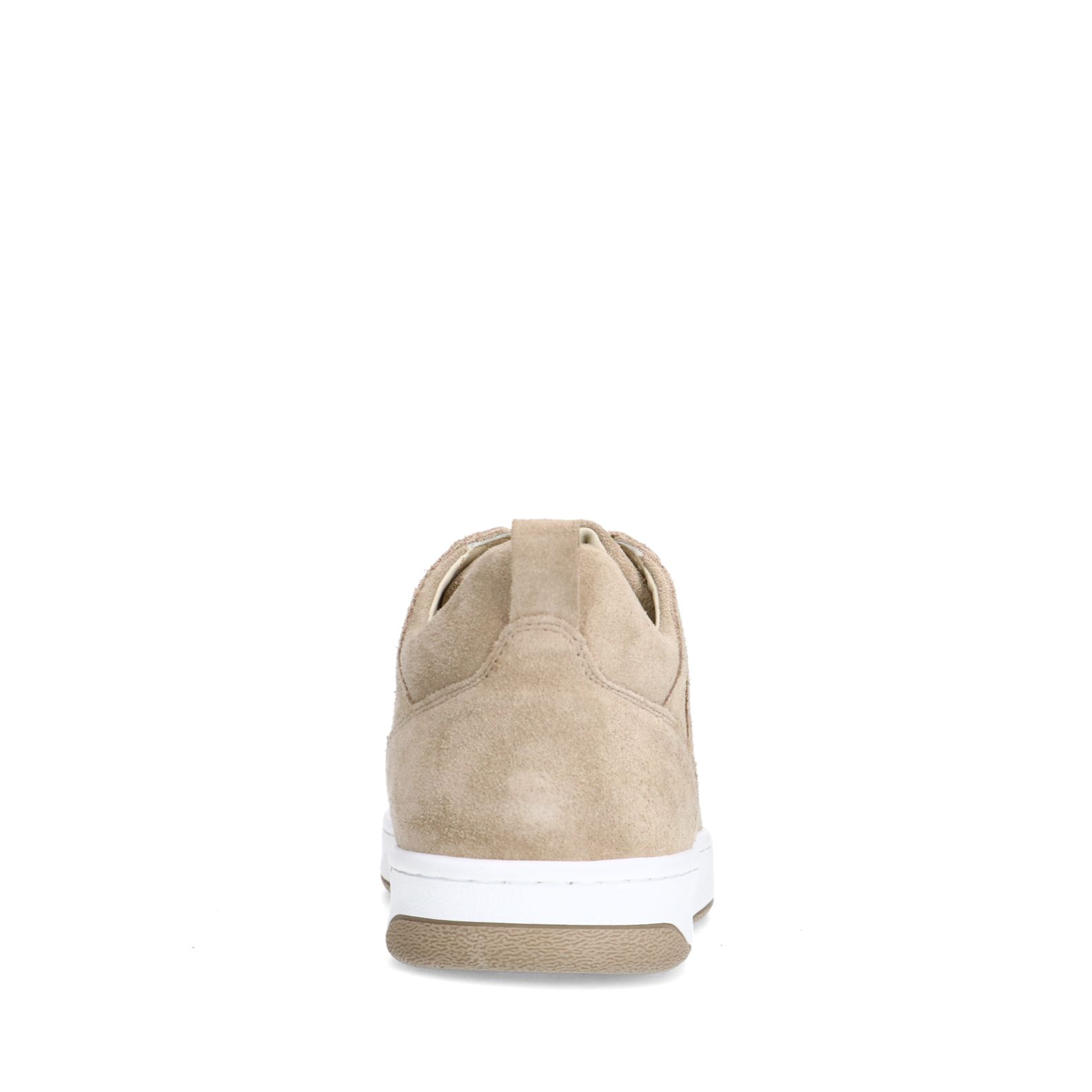 Beigefarbene Veloursleder-Sneaker