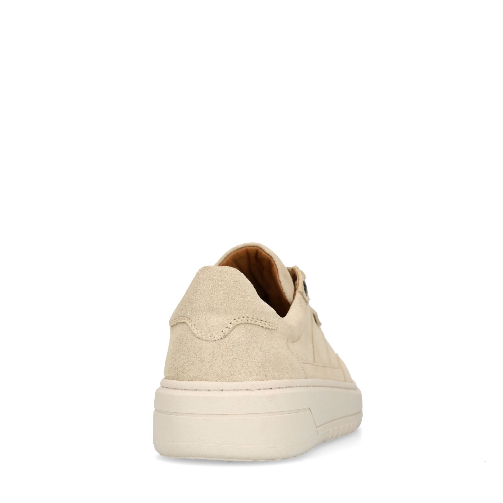 Beigefarbene Veloursleder-Sneaker