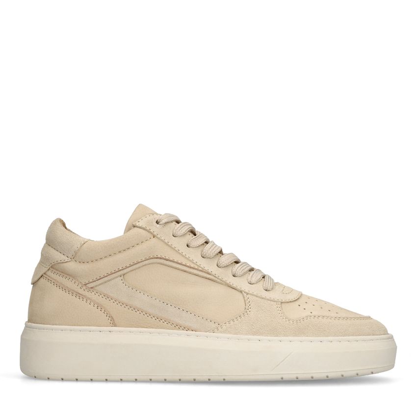 Beige leren sneakers