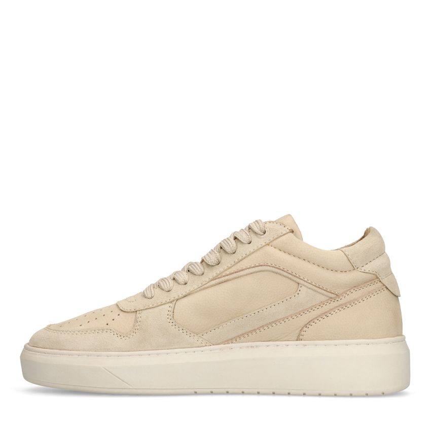 Beige leren sneakers