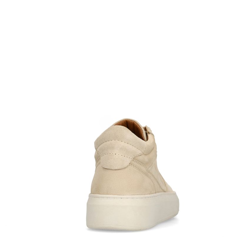 Beige leren sneakers