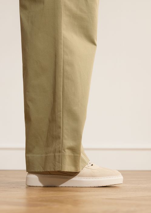Beige nubuck sneakers