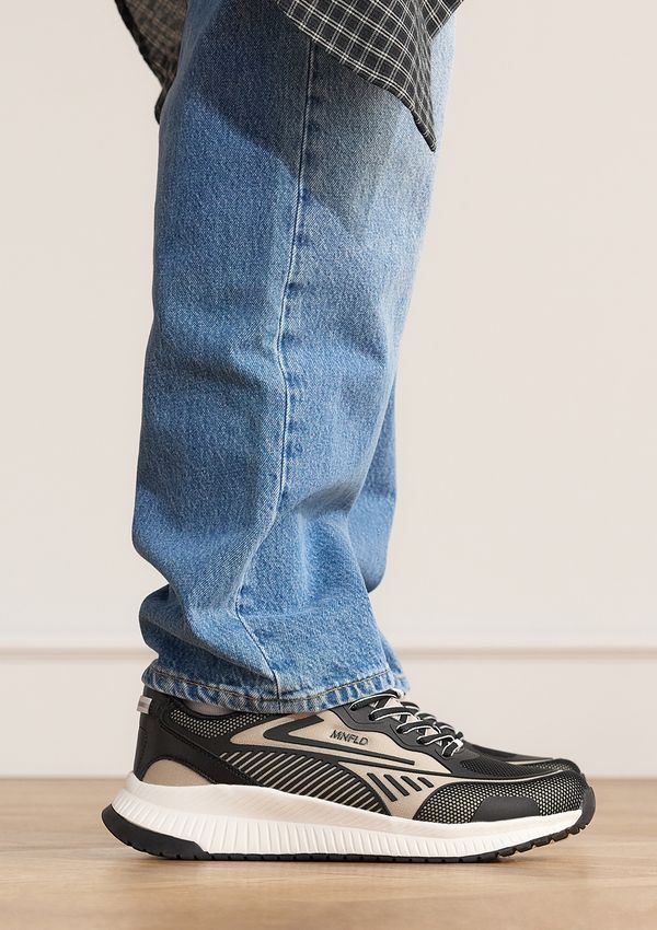 Beigefarbene Ledersneaker