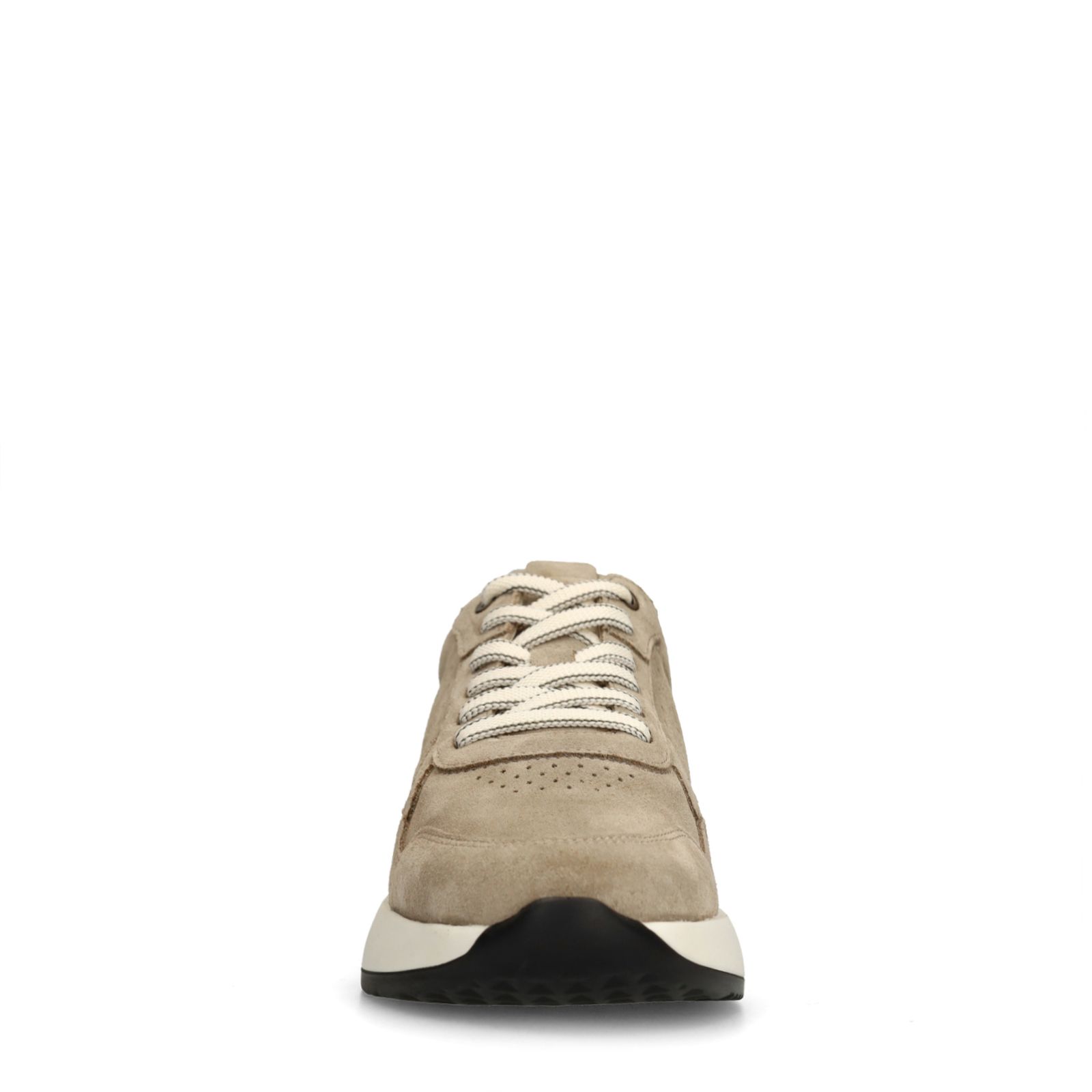 Taupefarbene Veloursleder-Sneaker