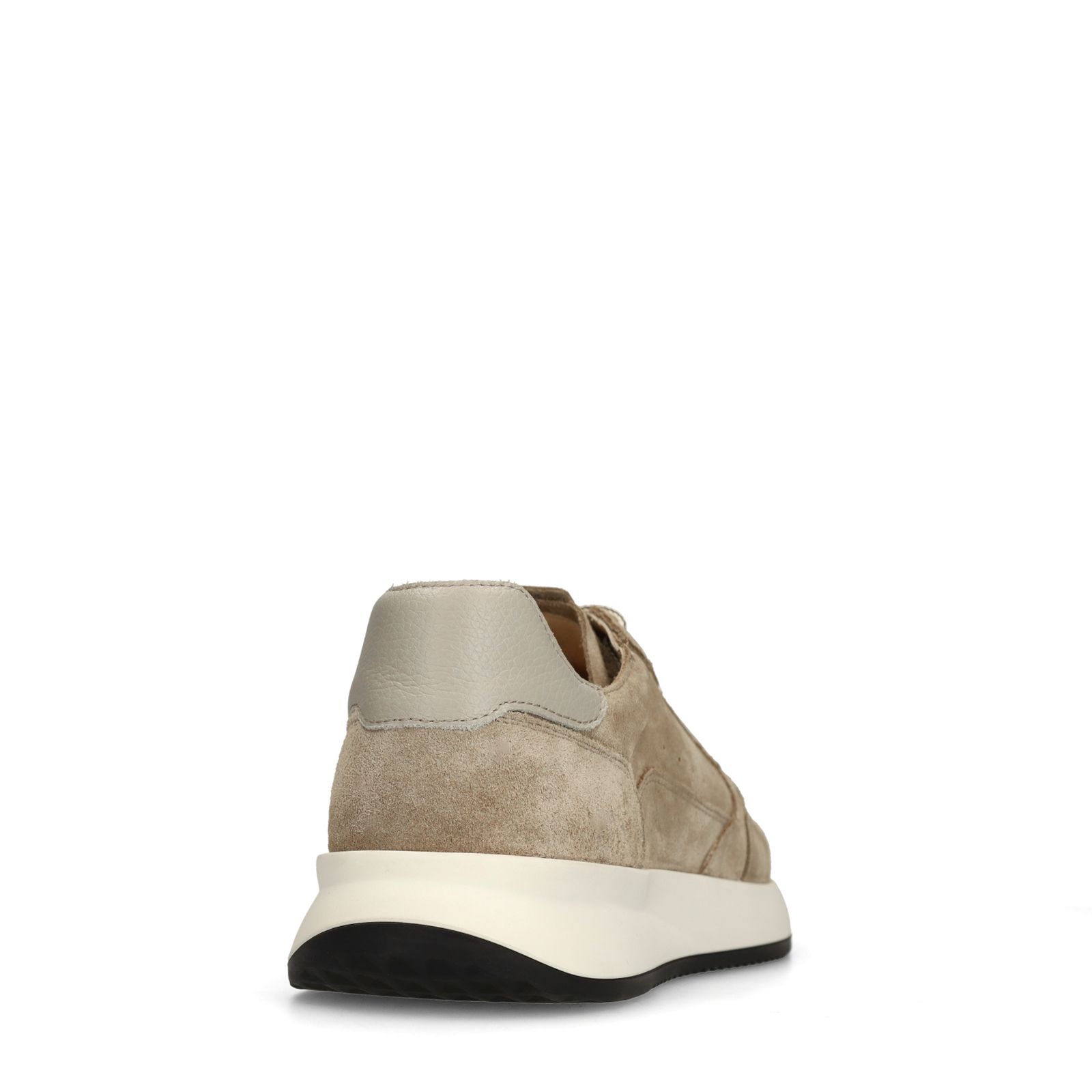 Taupefarbene Veloursleder-Sneaker
