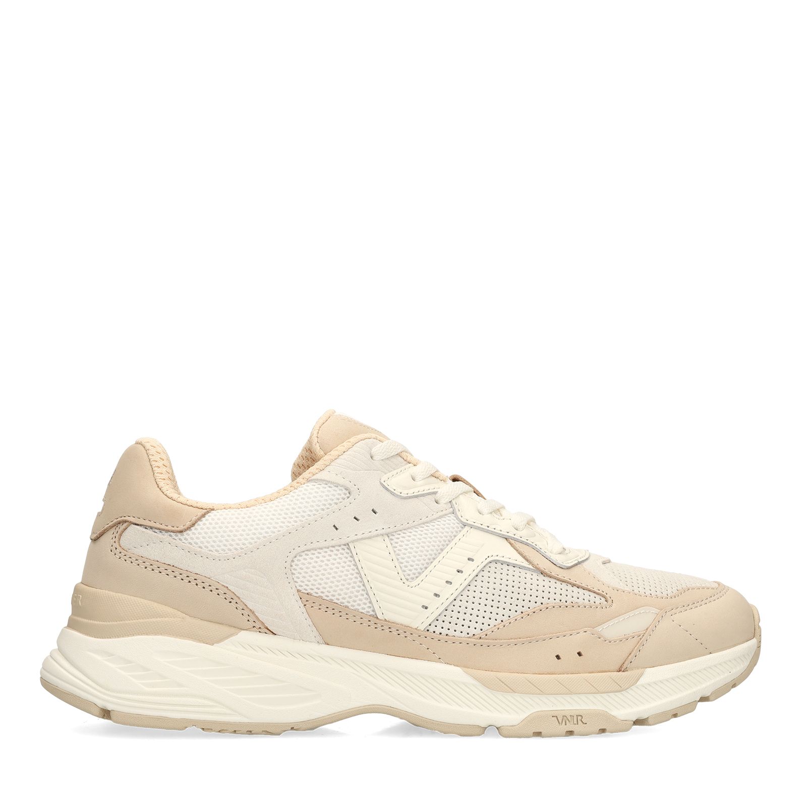 Beigefarbene Nubuk-Sneaker