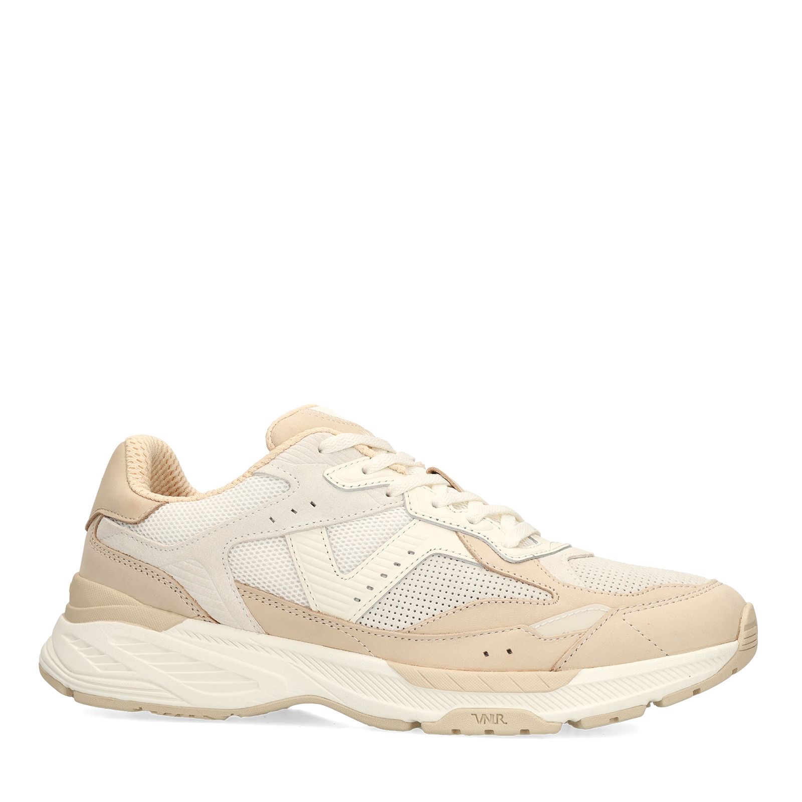 Beigefarbene Nubuk-Sneaker