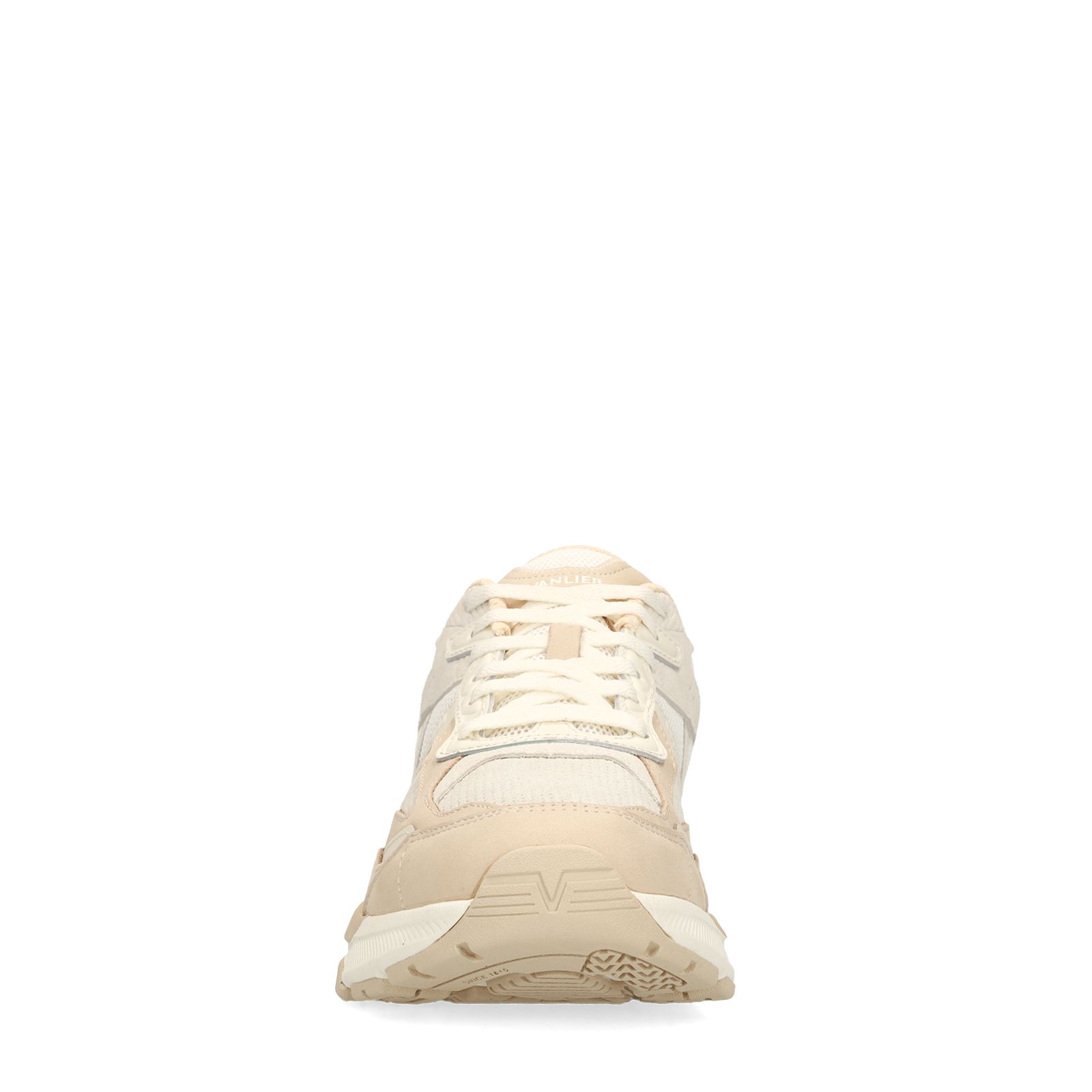 Beigefarbene Nubuk-Sneaker