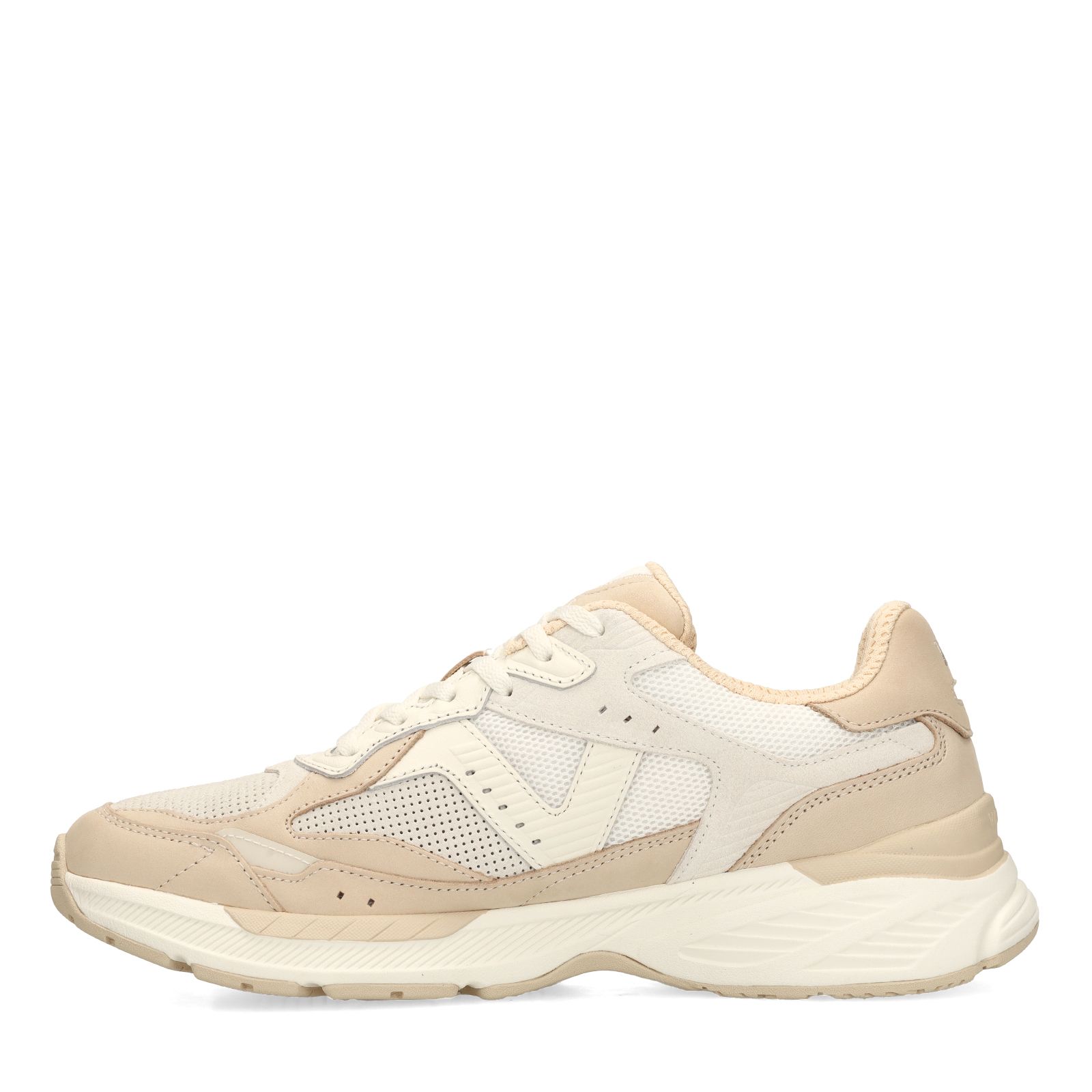 Beigefarbene Nubuk-Sneaker