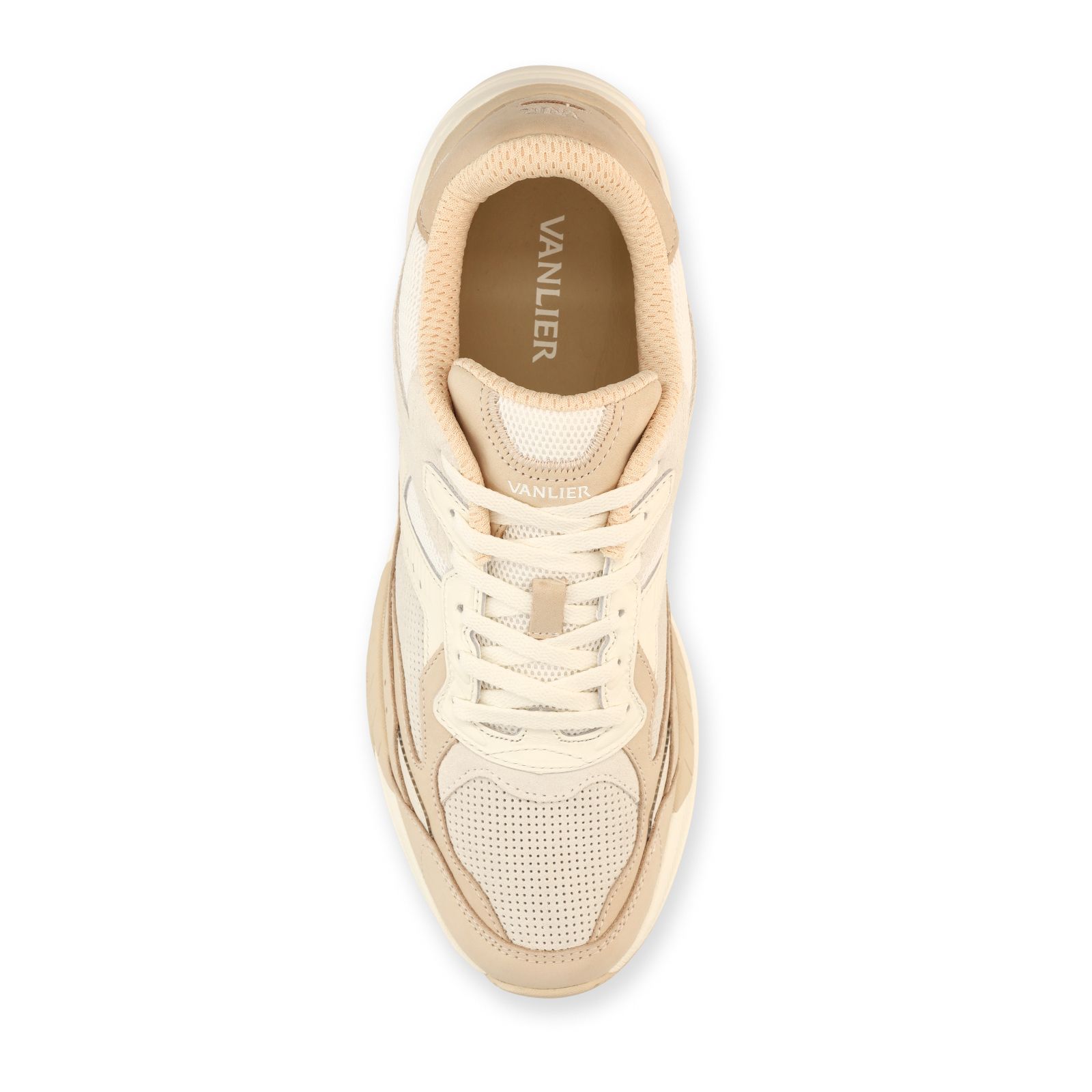 Beigefarbene Nubuk-Sneaker