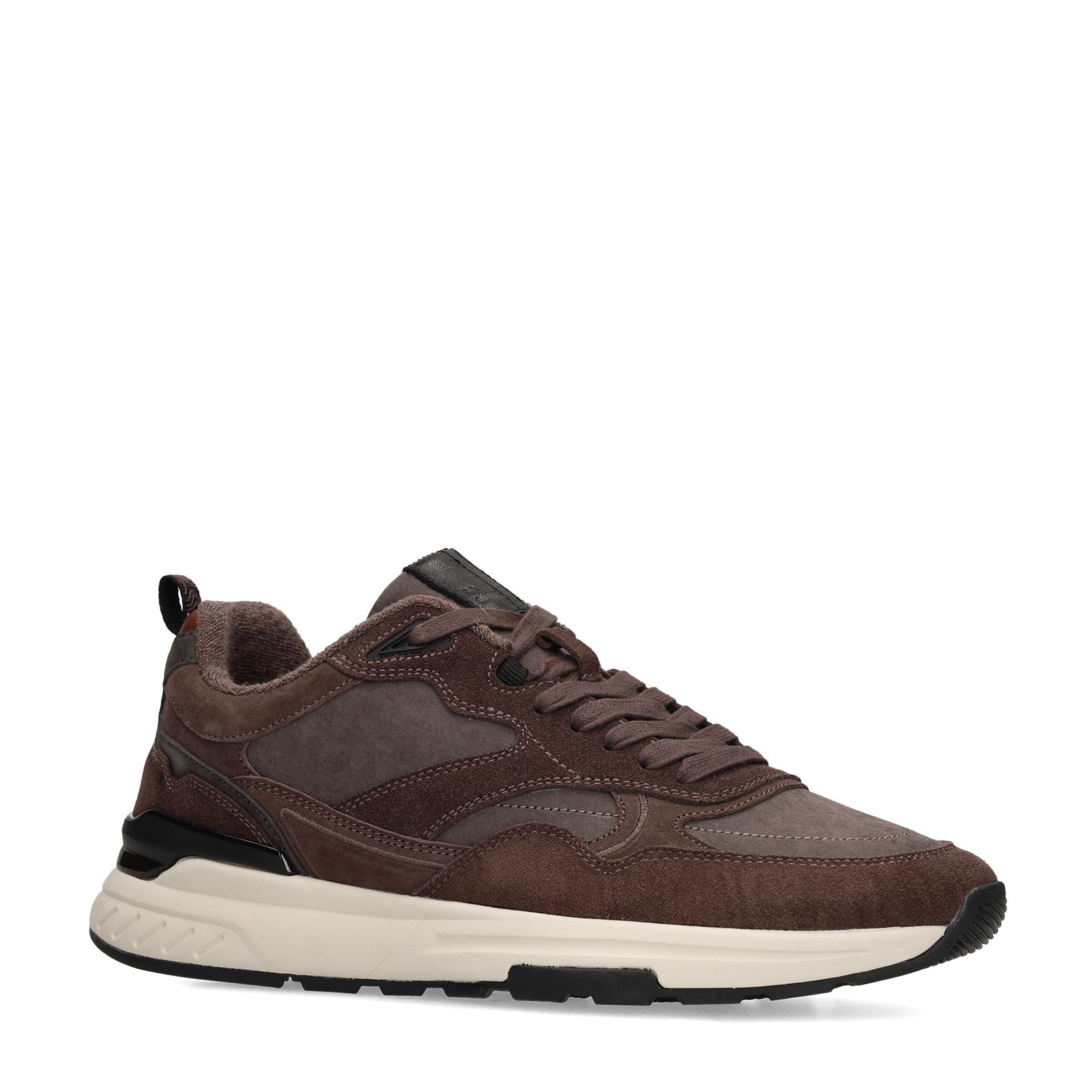 Donkerbruine suède sneakers