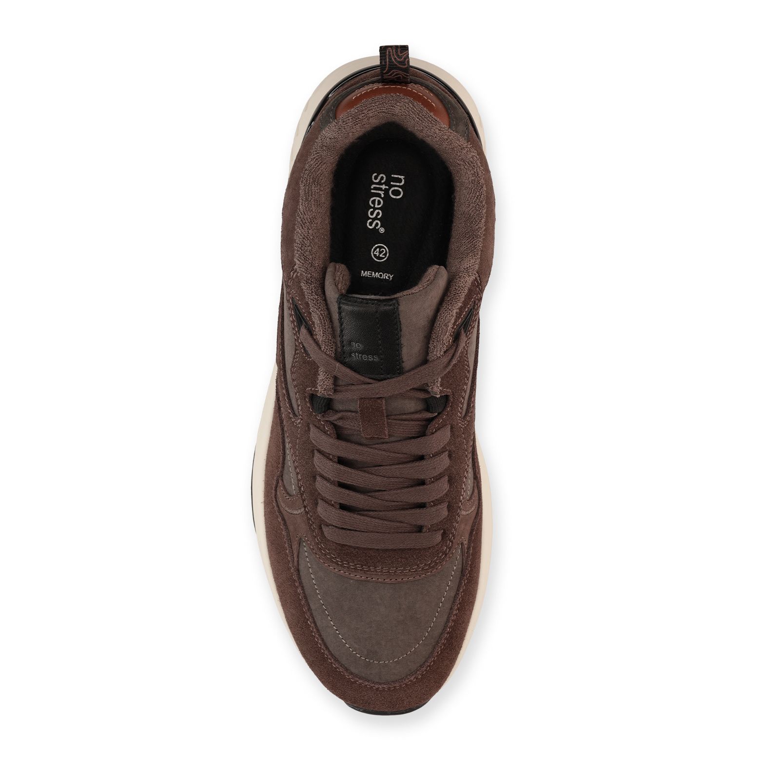 Donkerbruine suède sneakers
