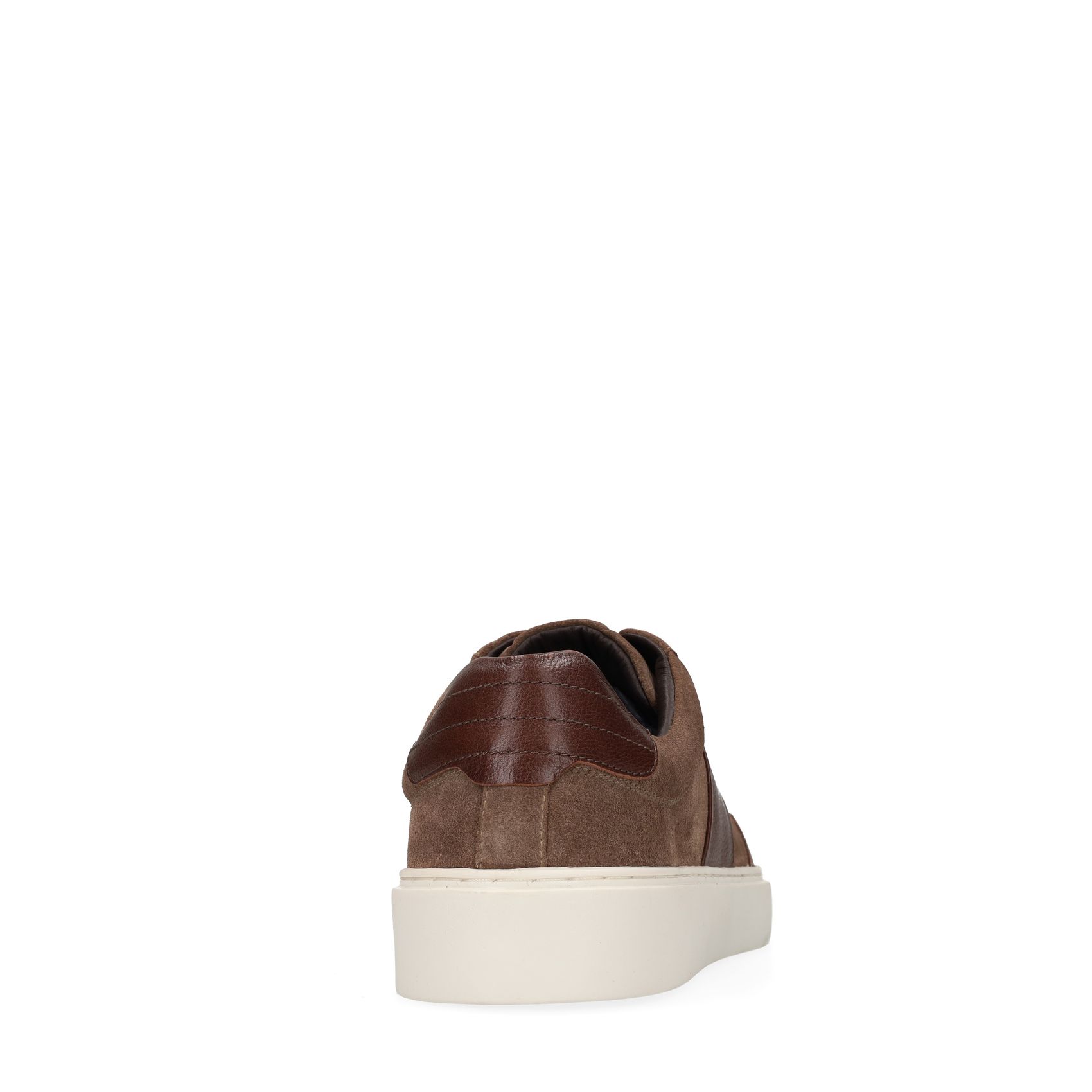 Taupefarbene Veloursleder-Sneaker