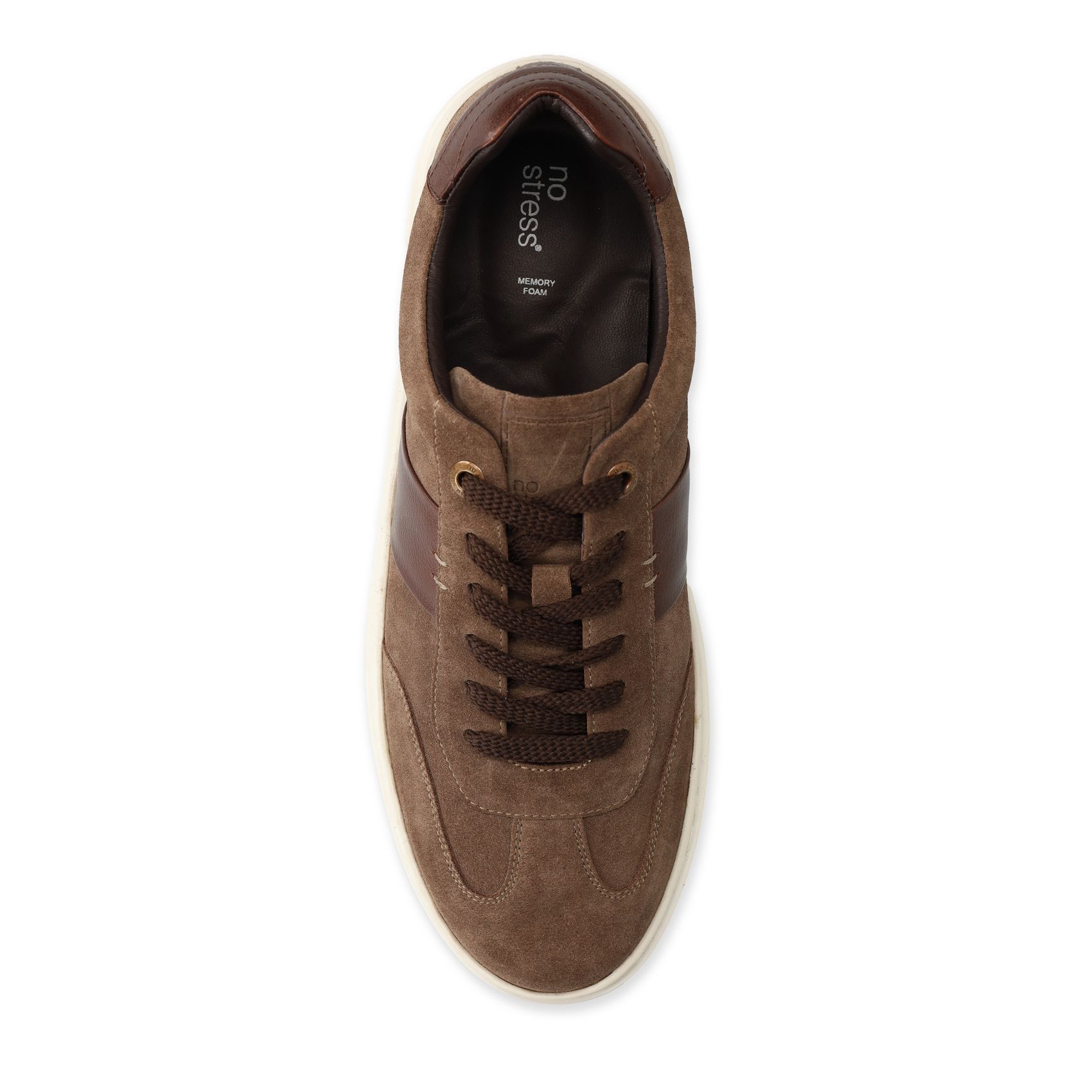 Taupefarbene Veloursleder-Sneaker