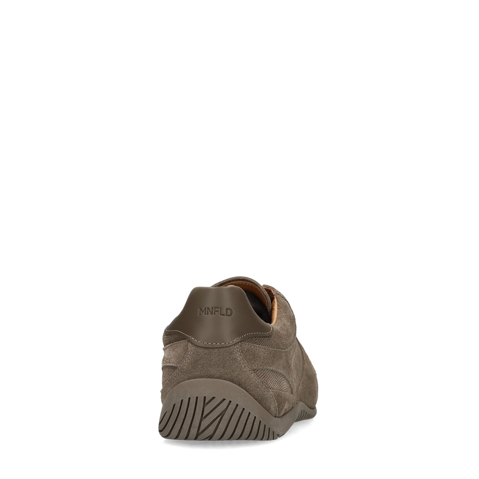 Beigefarbene Veloursleder-Sneaker