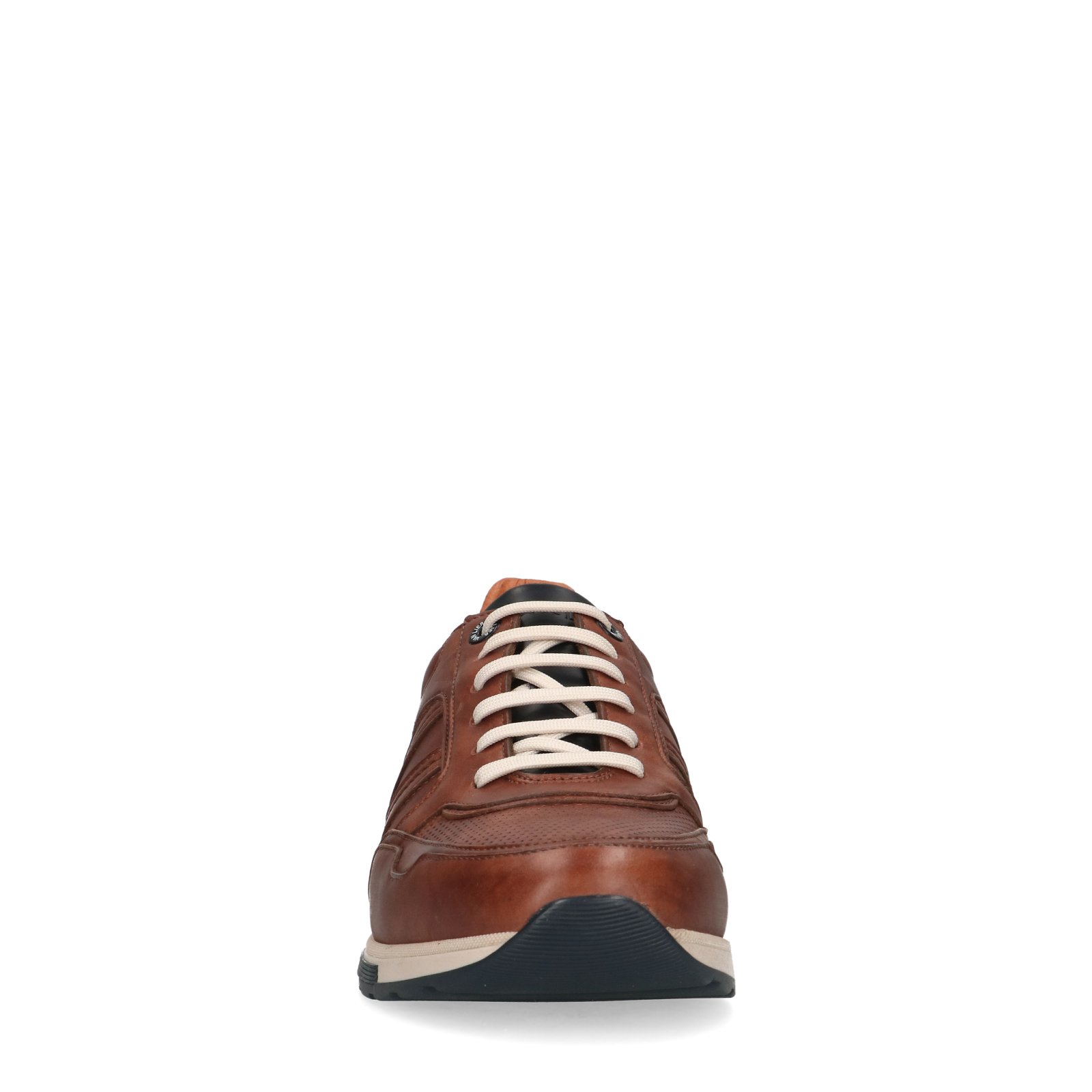 Cognacfarbene Ledersneaker | Flache sneaker | Manfield | Manfield