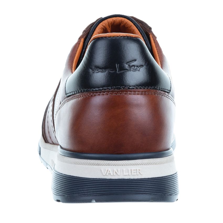 Cognac leren sneakers