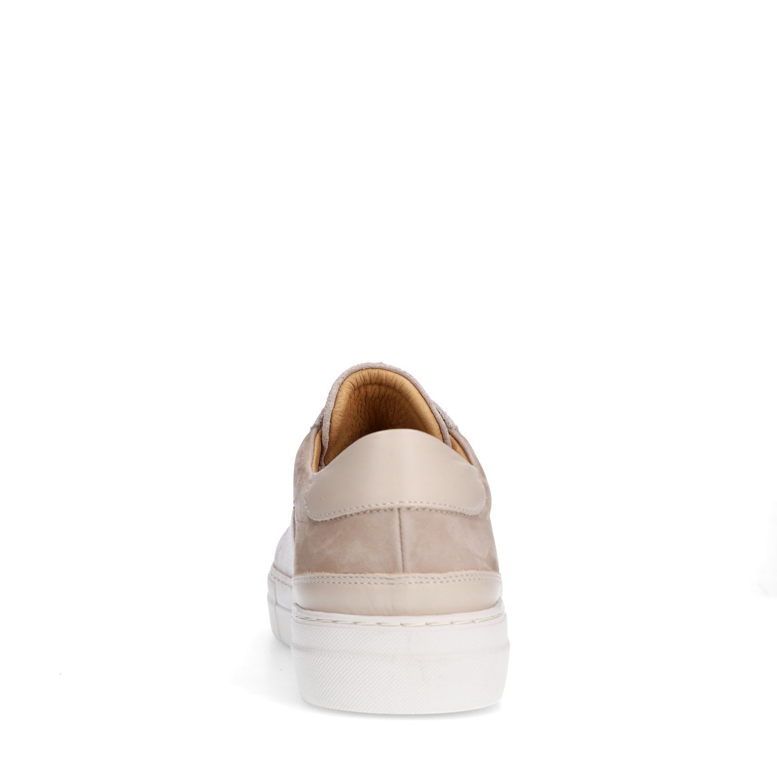 Beigefarbene Veloursleder-Sneaker