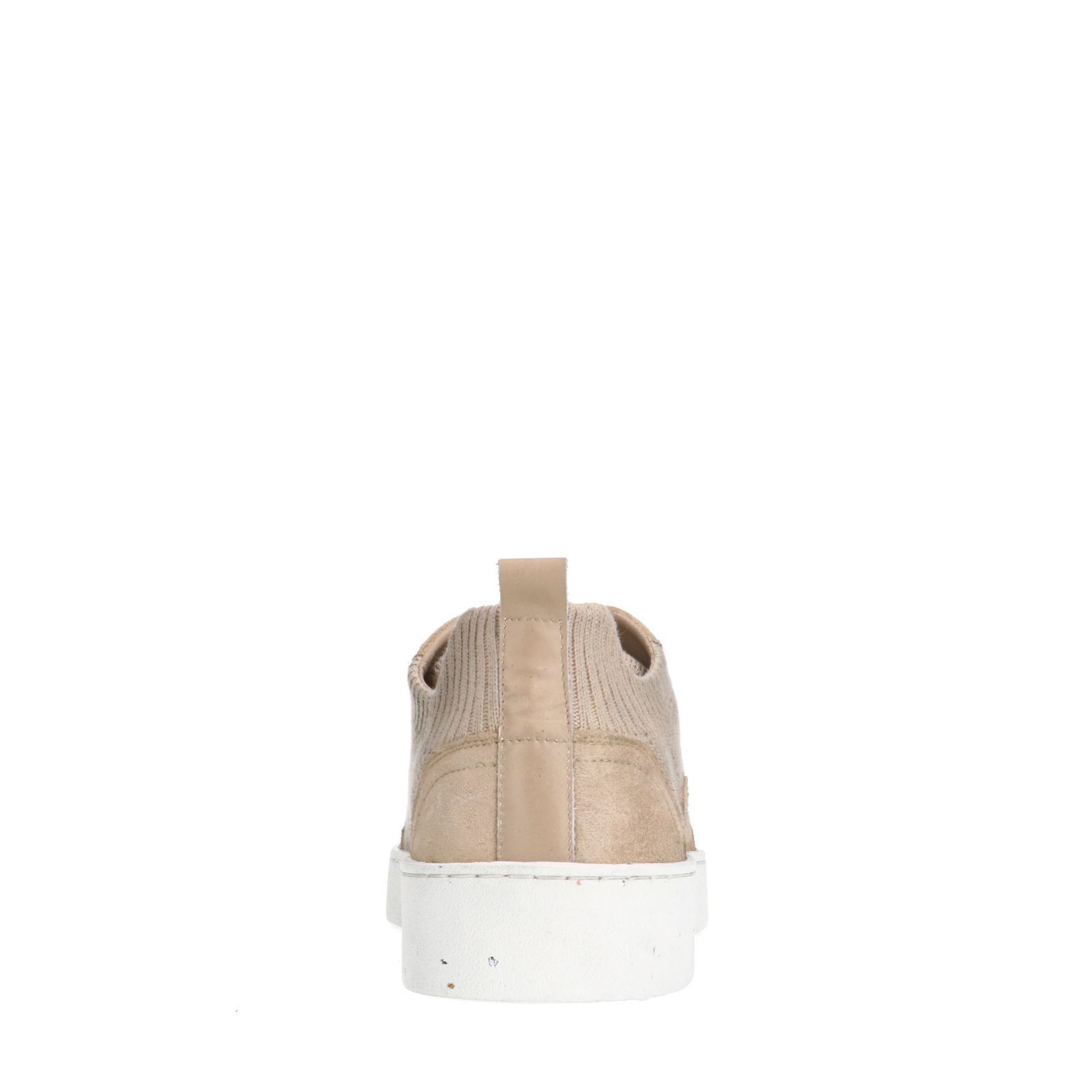 Beigefarbene Sneaker aus Knit Fabric
