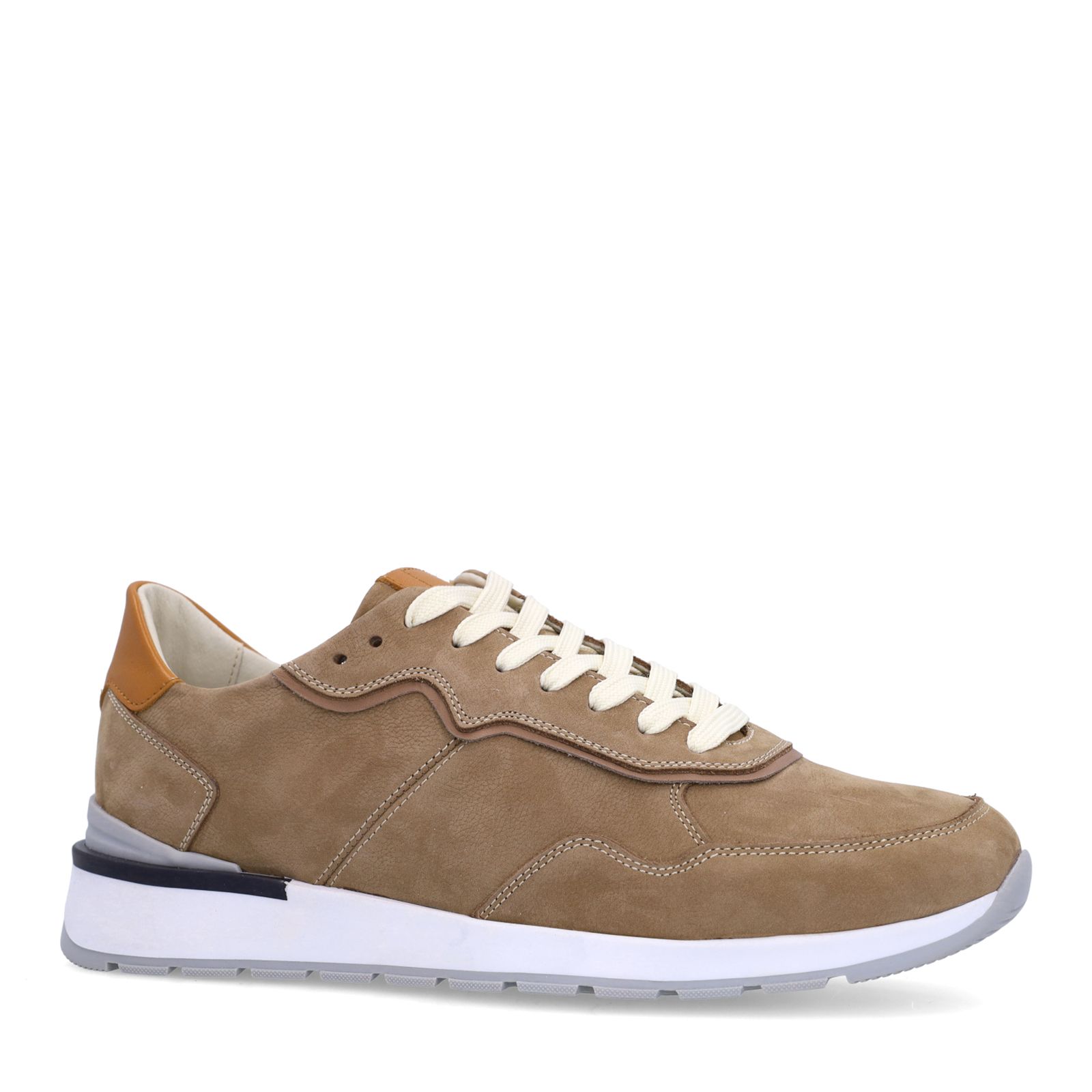Beigefarbene Nubuk-Sneaker