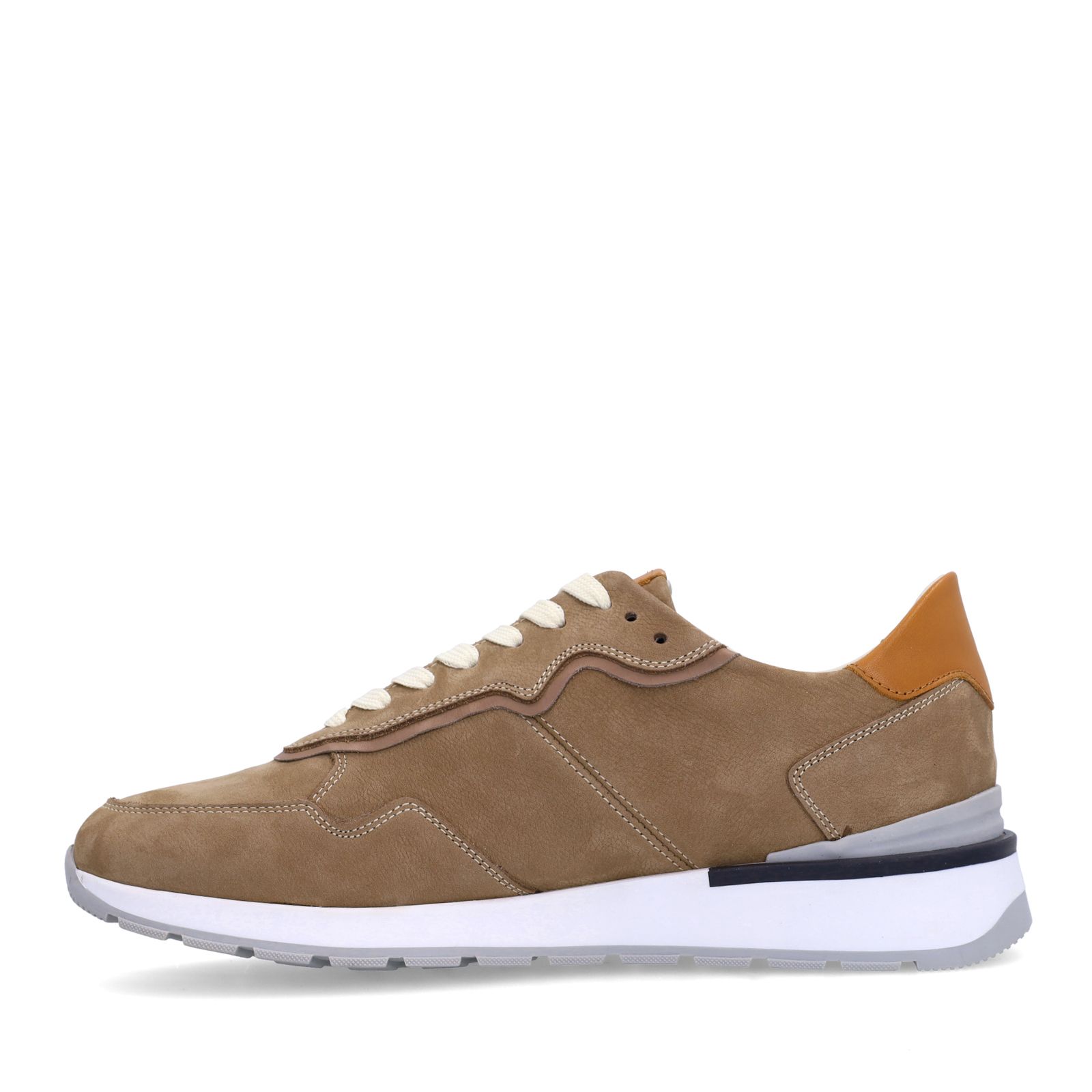 Beigefarbene Nubuk-Sneaker