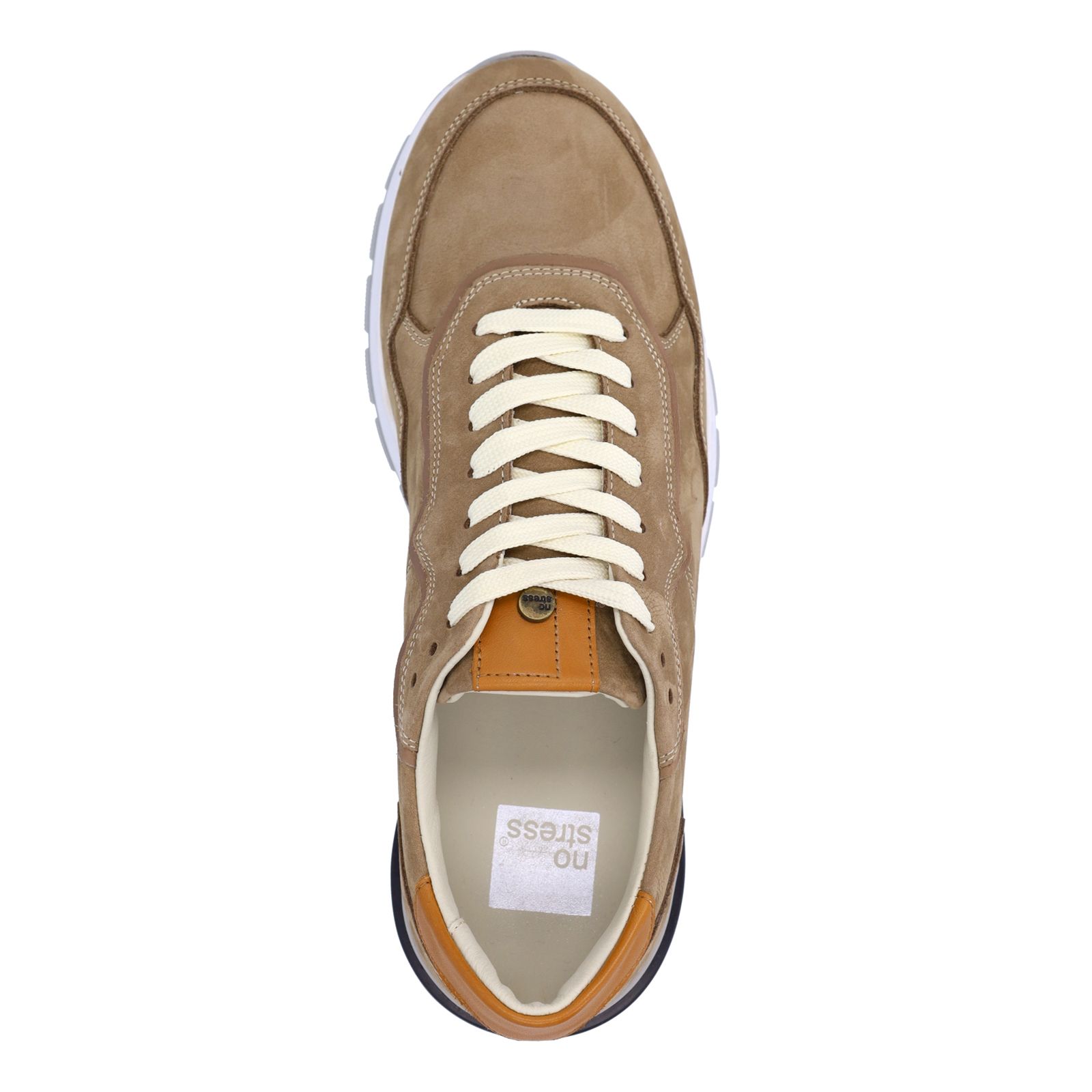 Beigefarbene Nubuk-Sneaker