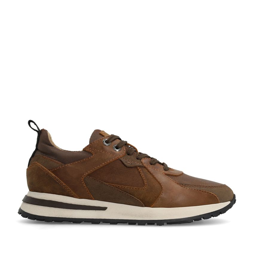 Cognacfarbene Ledersneaker